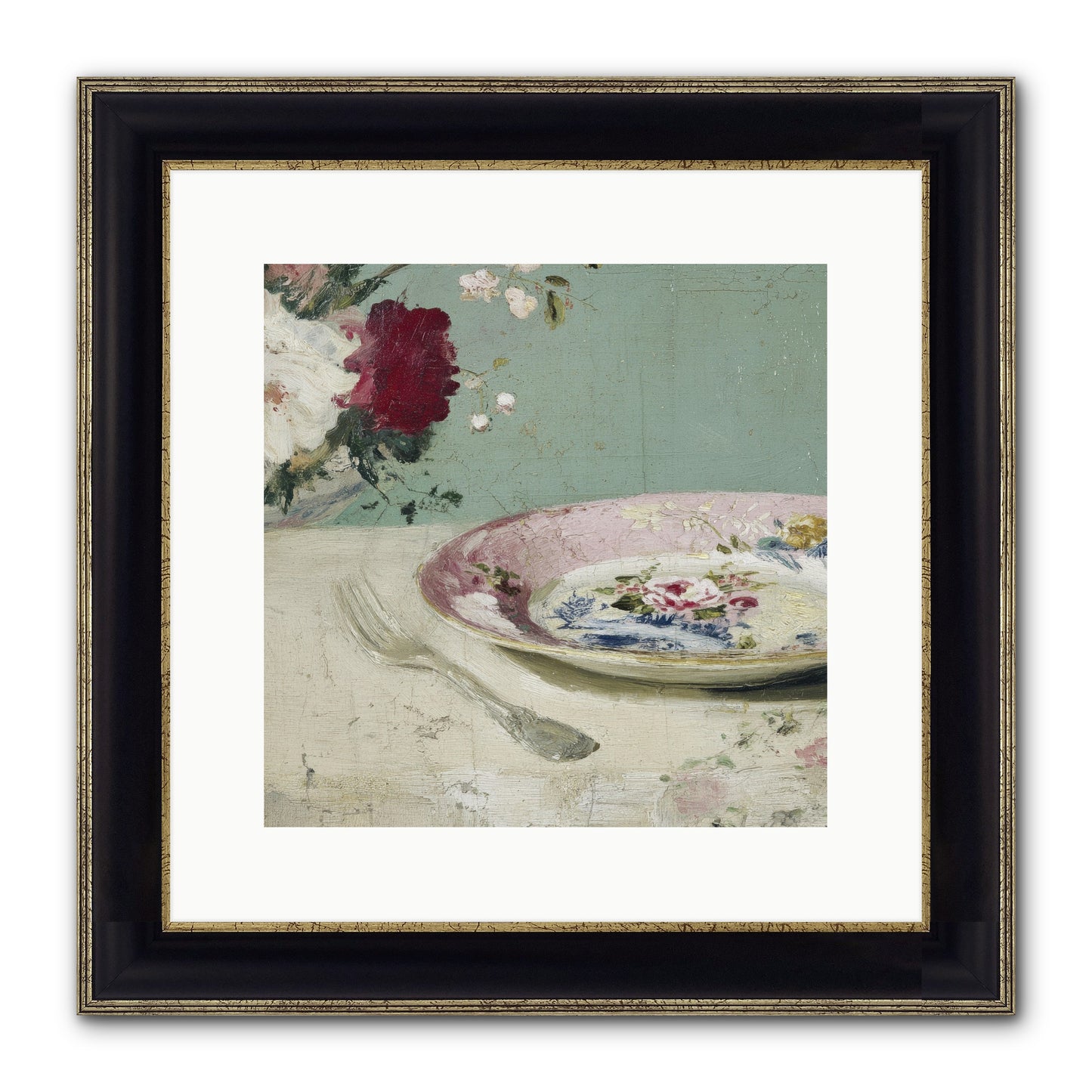 Sable House Notebook Framed Print - Black & Gold 12x12