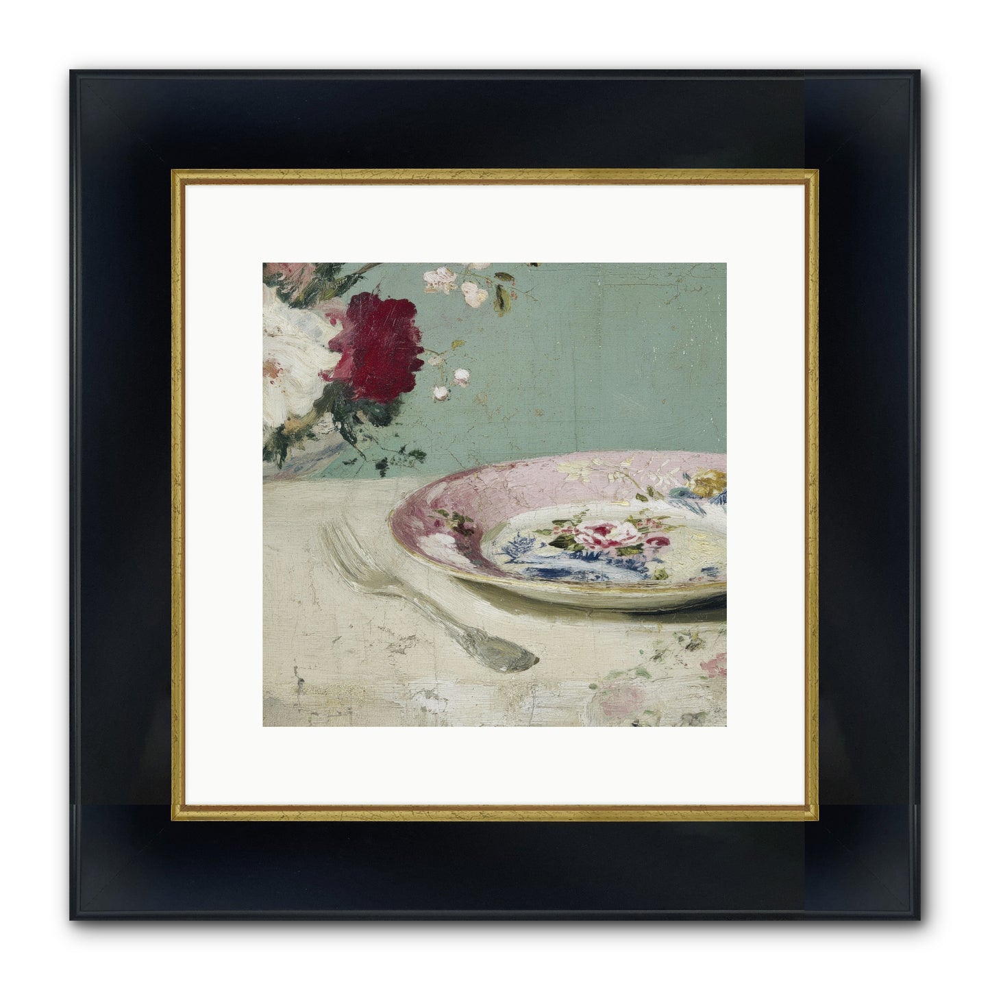 Sable House Notebook Framed Print - Wide Black w/Gold 12x12