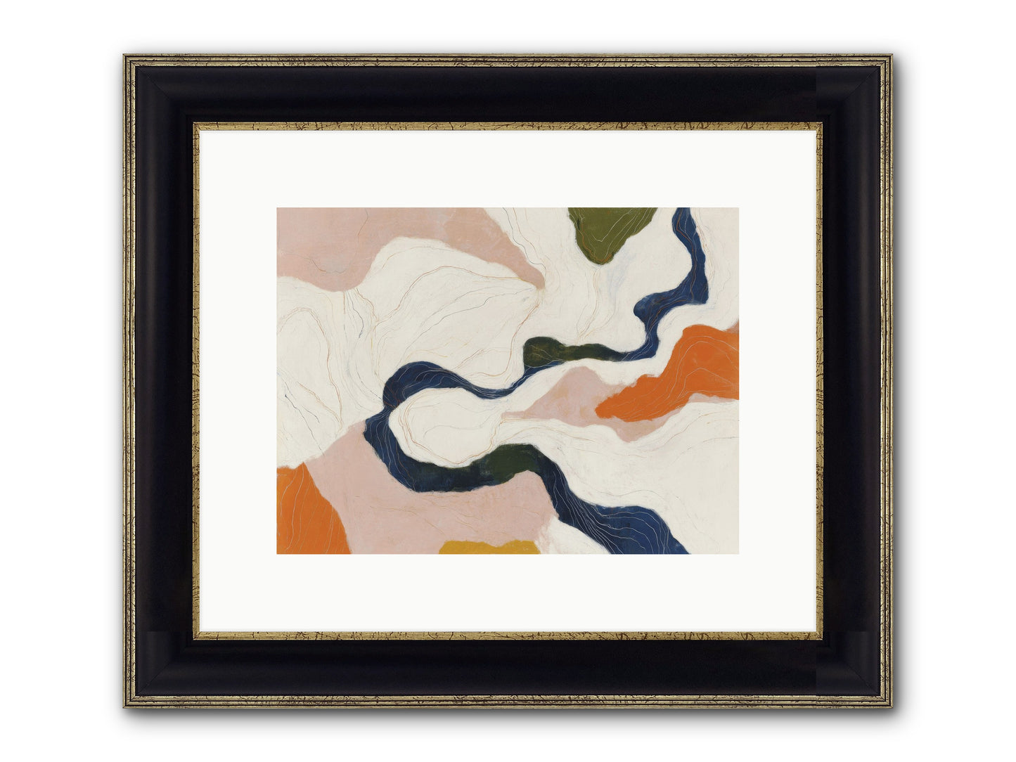 Sablethorn Hollow Framed Print - Black & Gold 12x9