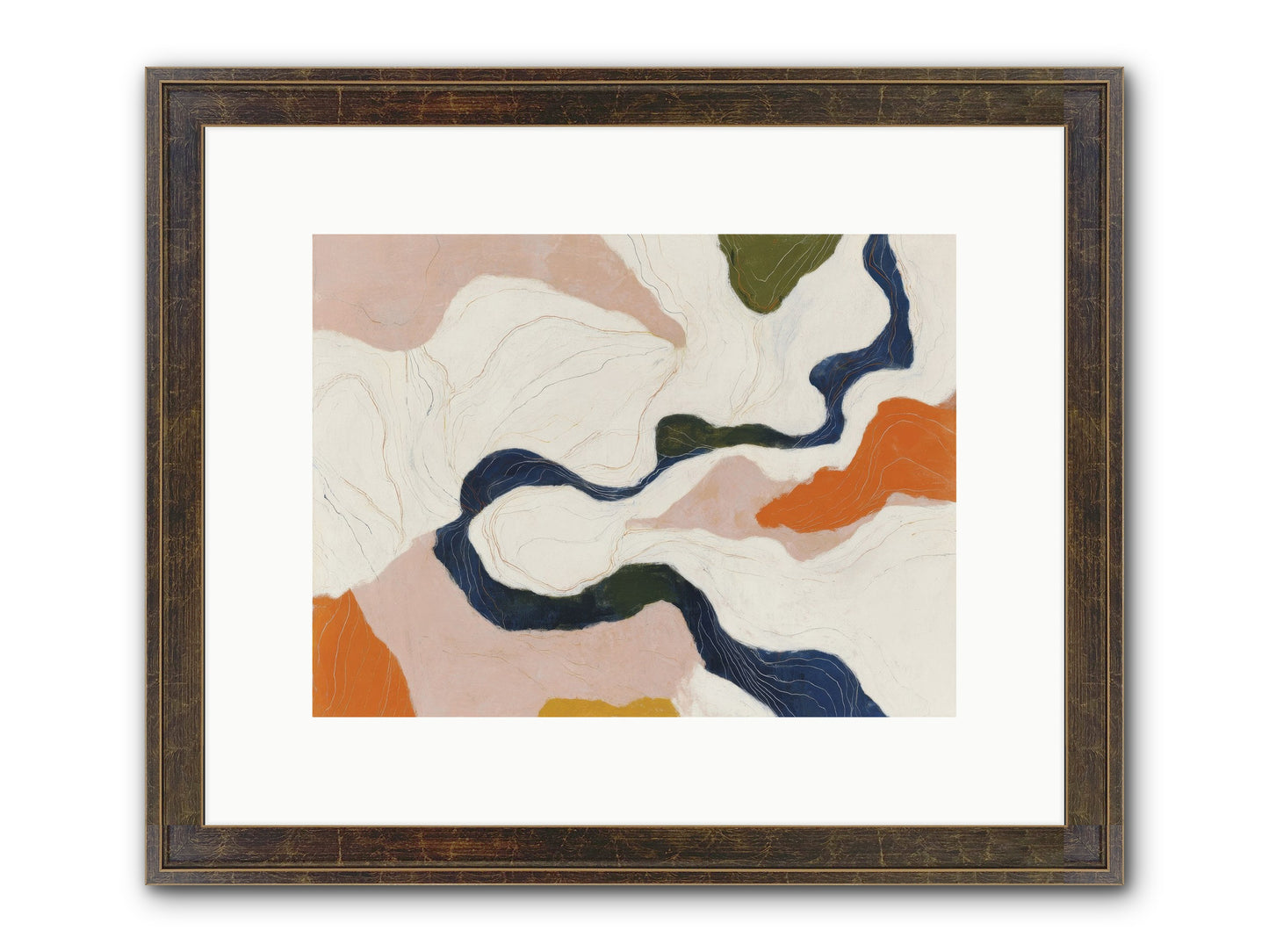 Sablethorn Hollow Framed Print - Slimwoods Black/Gold 12x9