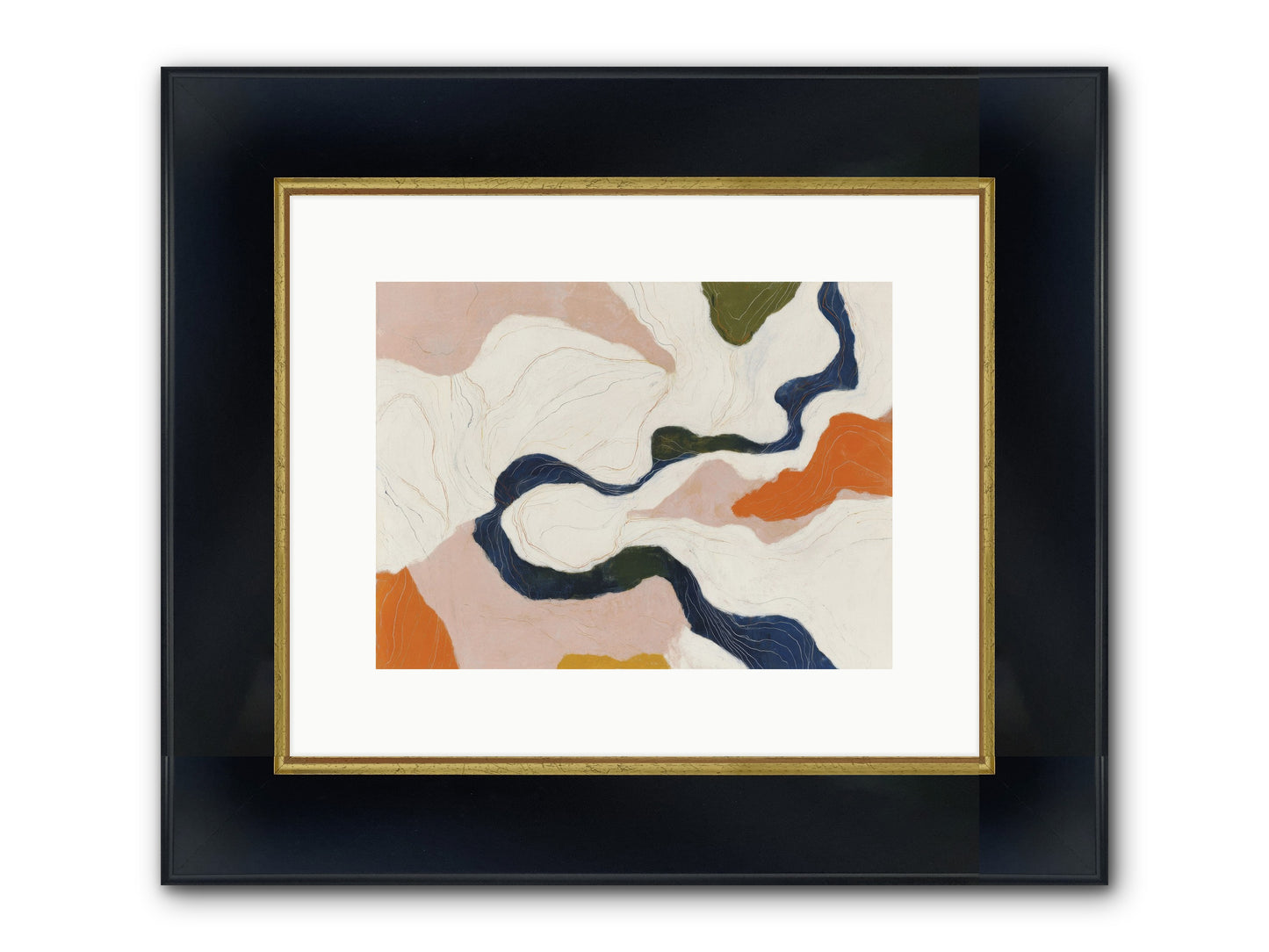 Sablethorn Hollow Framed Print - Wide Black w/Gold 12x9