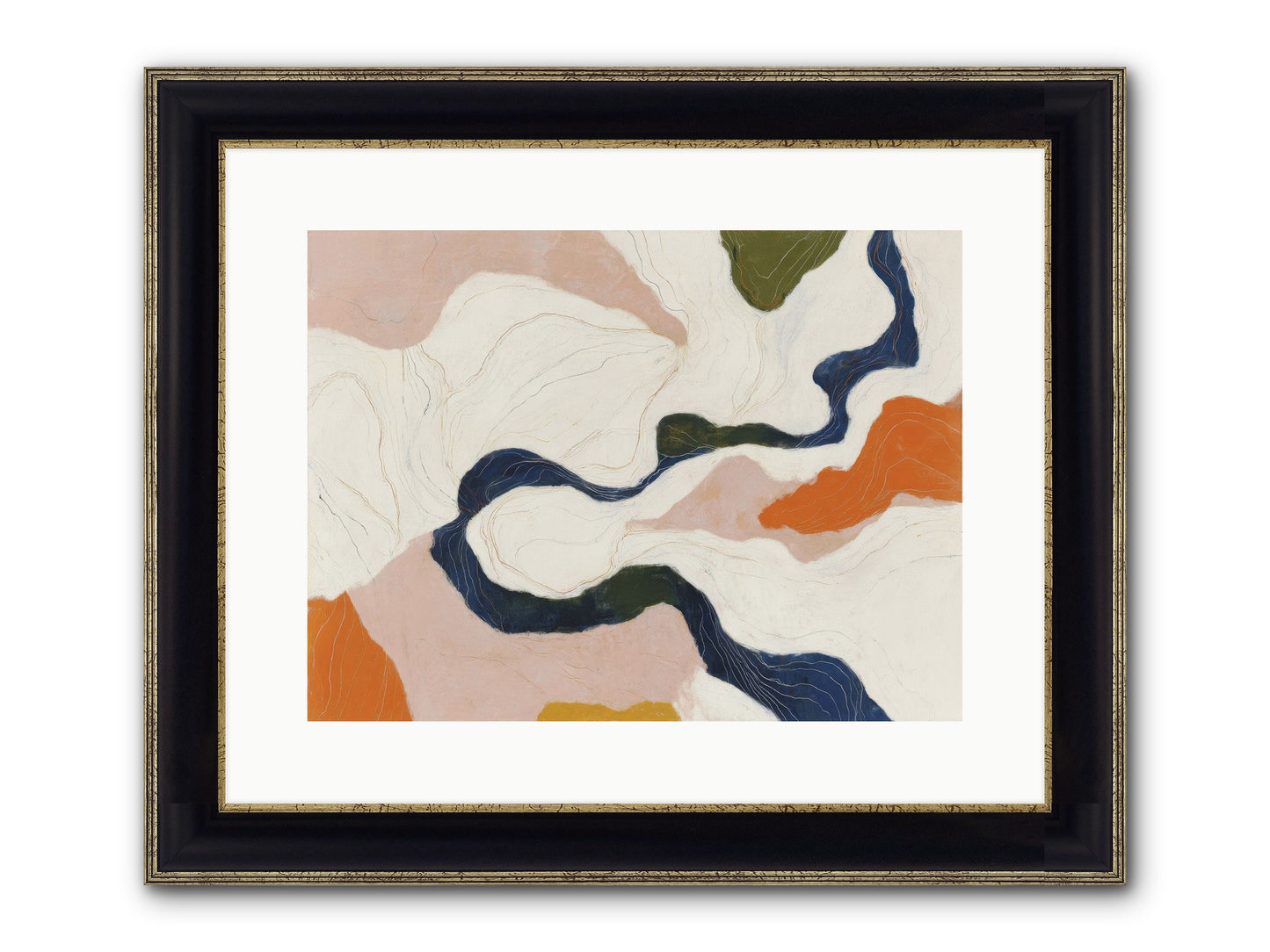 Sablethorn Hollow Framed Print - Black & Gold 16x12