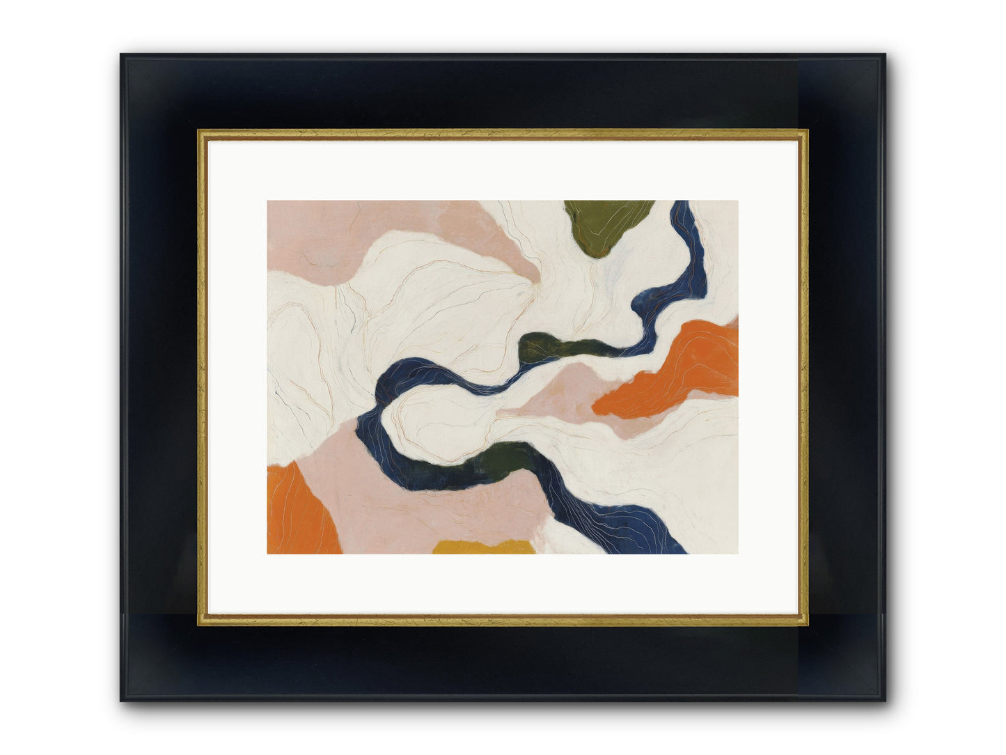 Sablethorn Hollow Framed Print - Wide Black w/Gold 16x12