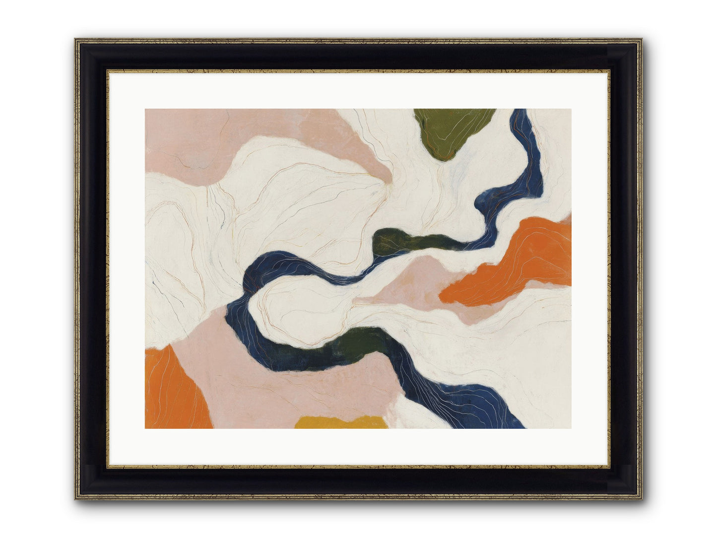 Sablethorn Hollow Framed Print - Black & Gold 24x18