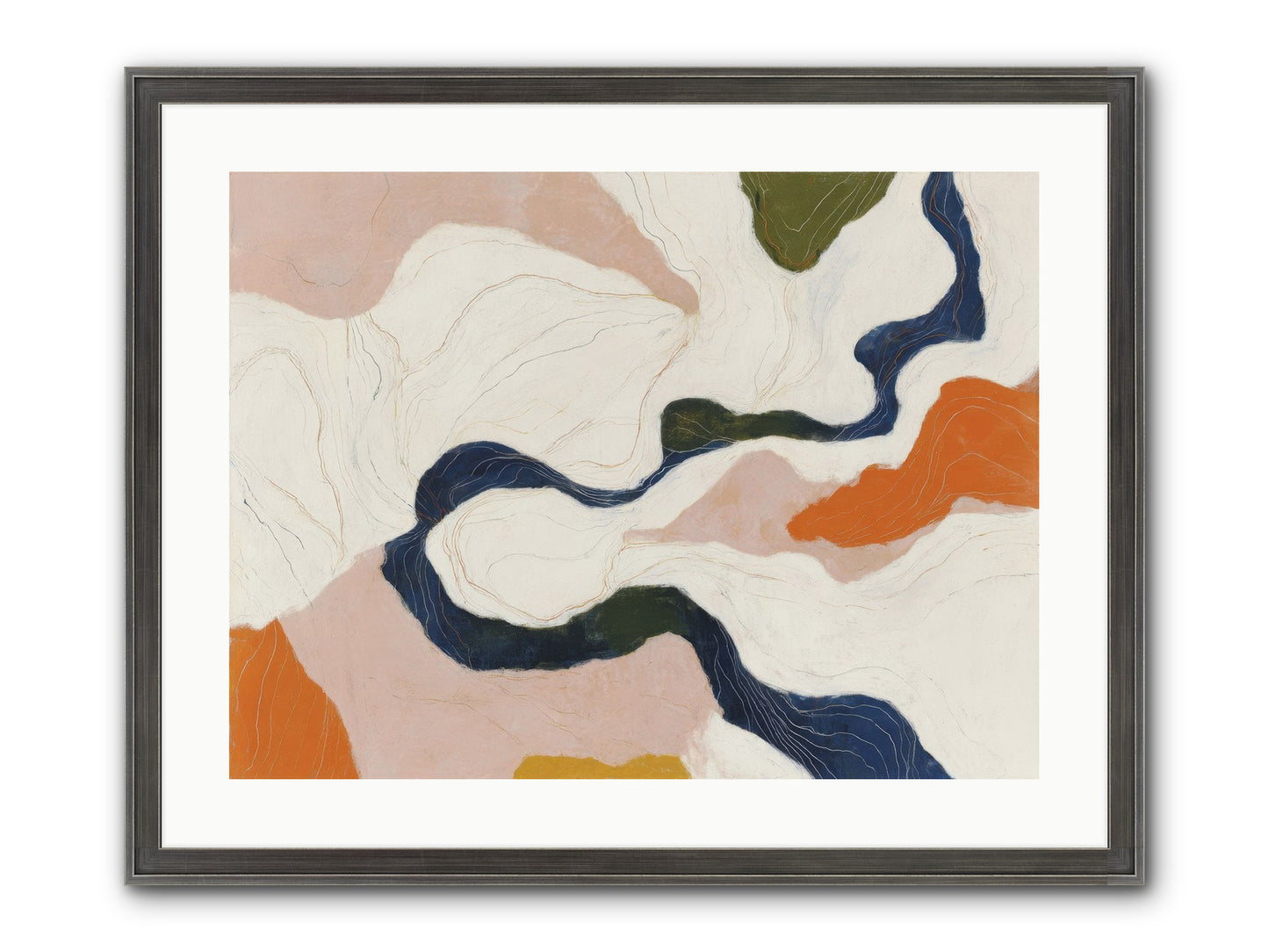 Sablethorn Hollow Framed Print - Slimwoods Black/Silver 24x18