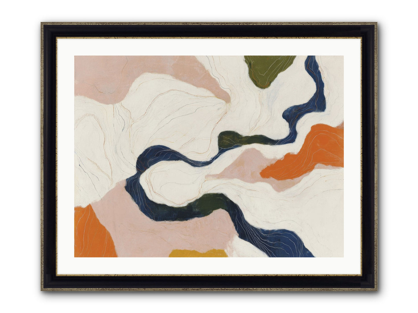 Sablethorn Hollow Framed Print - Black & Gold 32x24