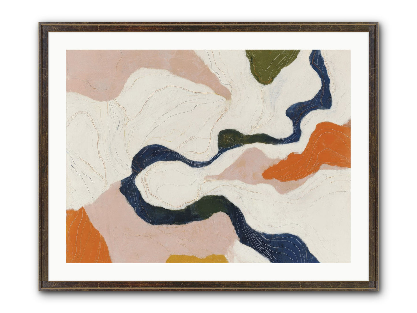 Sablethorn Hollow Framed Print - Slimwoods Black/Gold 32x24