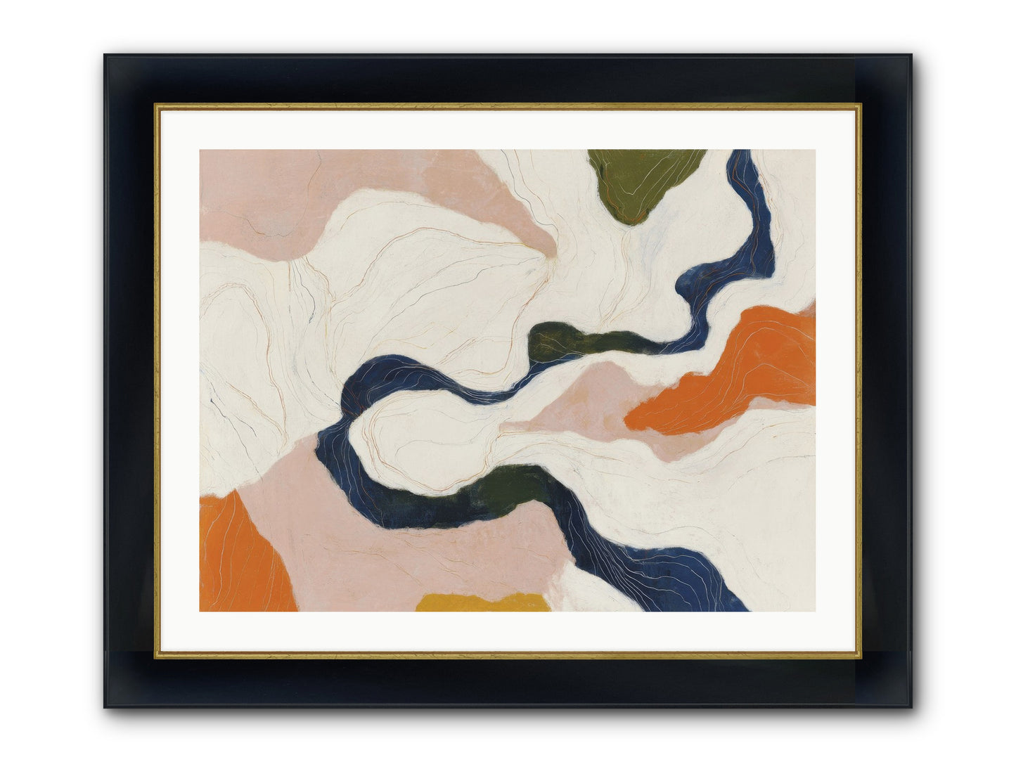 Sablethorn Hollow Framed Print - Wide Black w/Gold 32x24