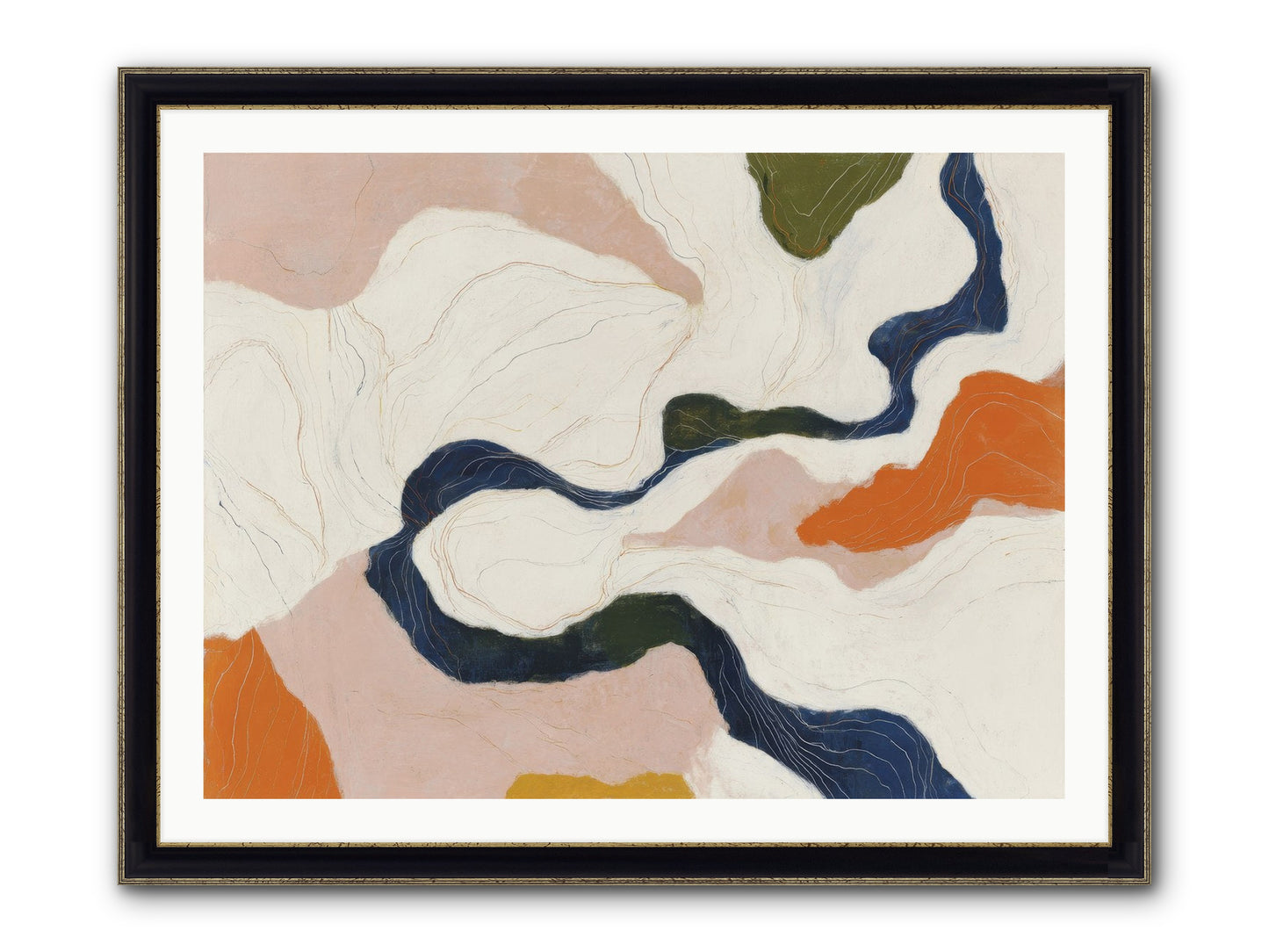 Sablethorn Hollow Framed Print - Black & Gold 40x30
