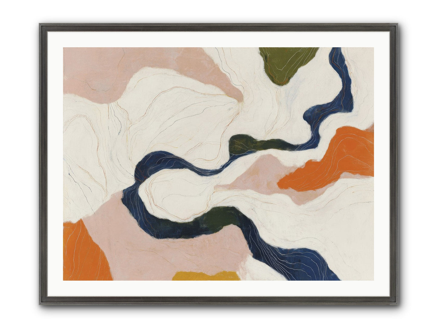 Sablethorn Hollow Framed Print - Slimwoods Black/Silver 40x30