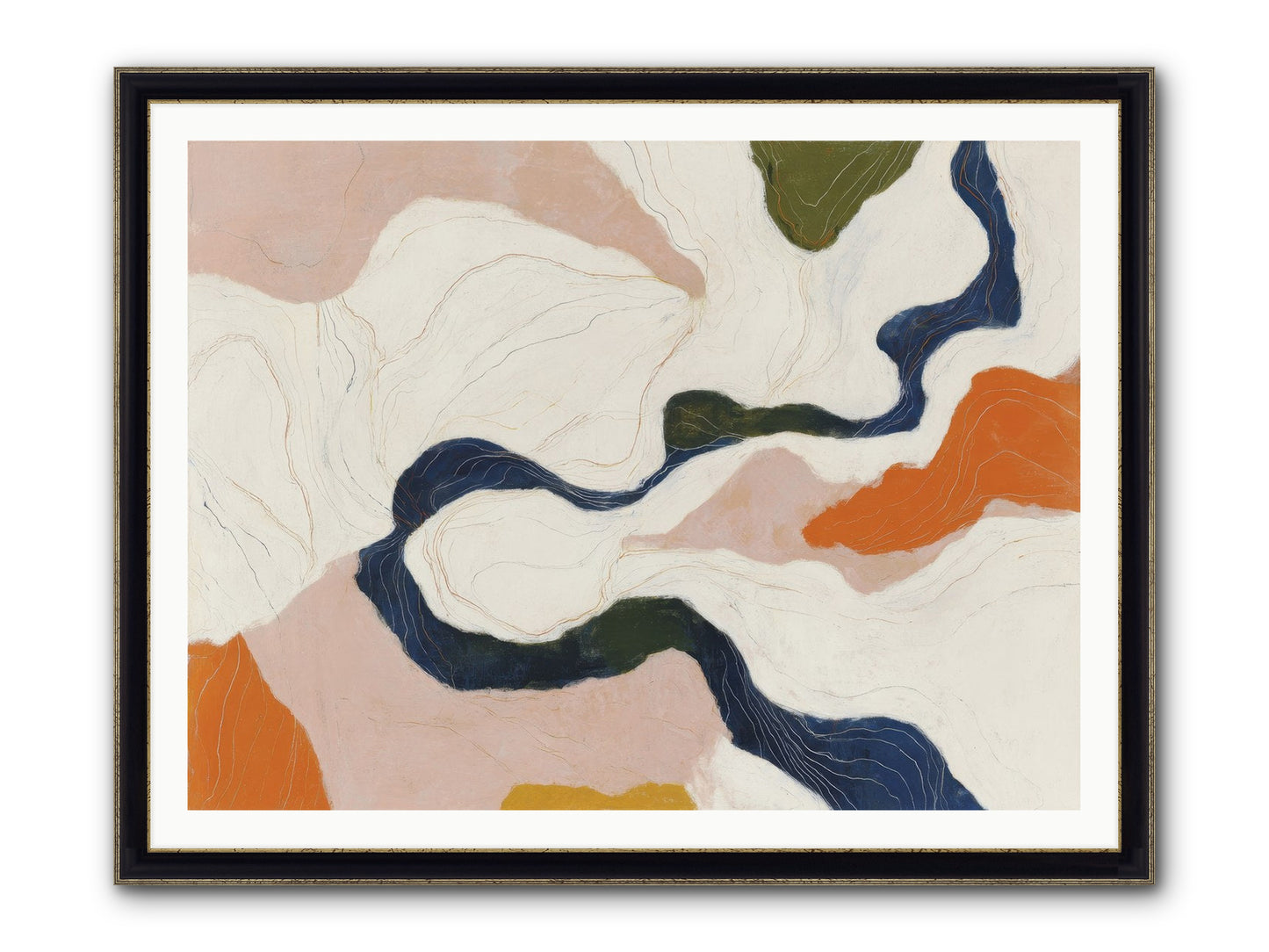 Sablethorn Hollow Framed Print - Black & Gold 48x36