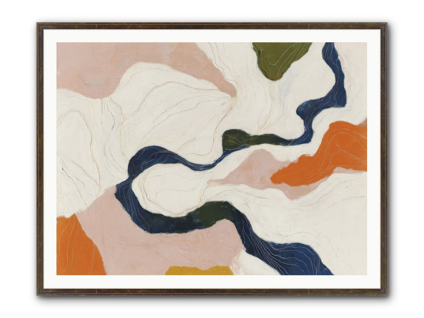 Sablethorn Hollow Framed Print - Slimwoods Black/Gold 48x36