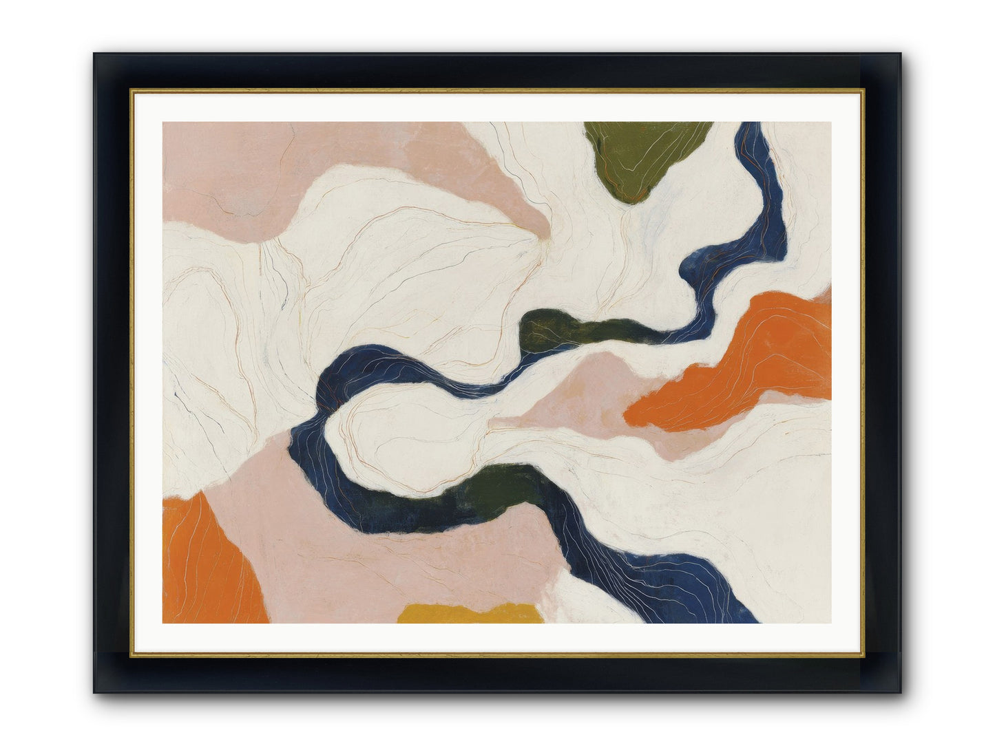 Sablethorn Hollow Framed Print - Wide Black w/Gold 48x36