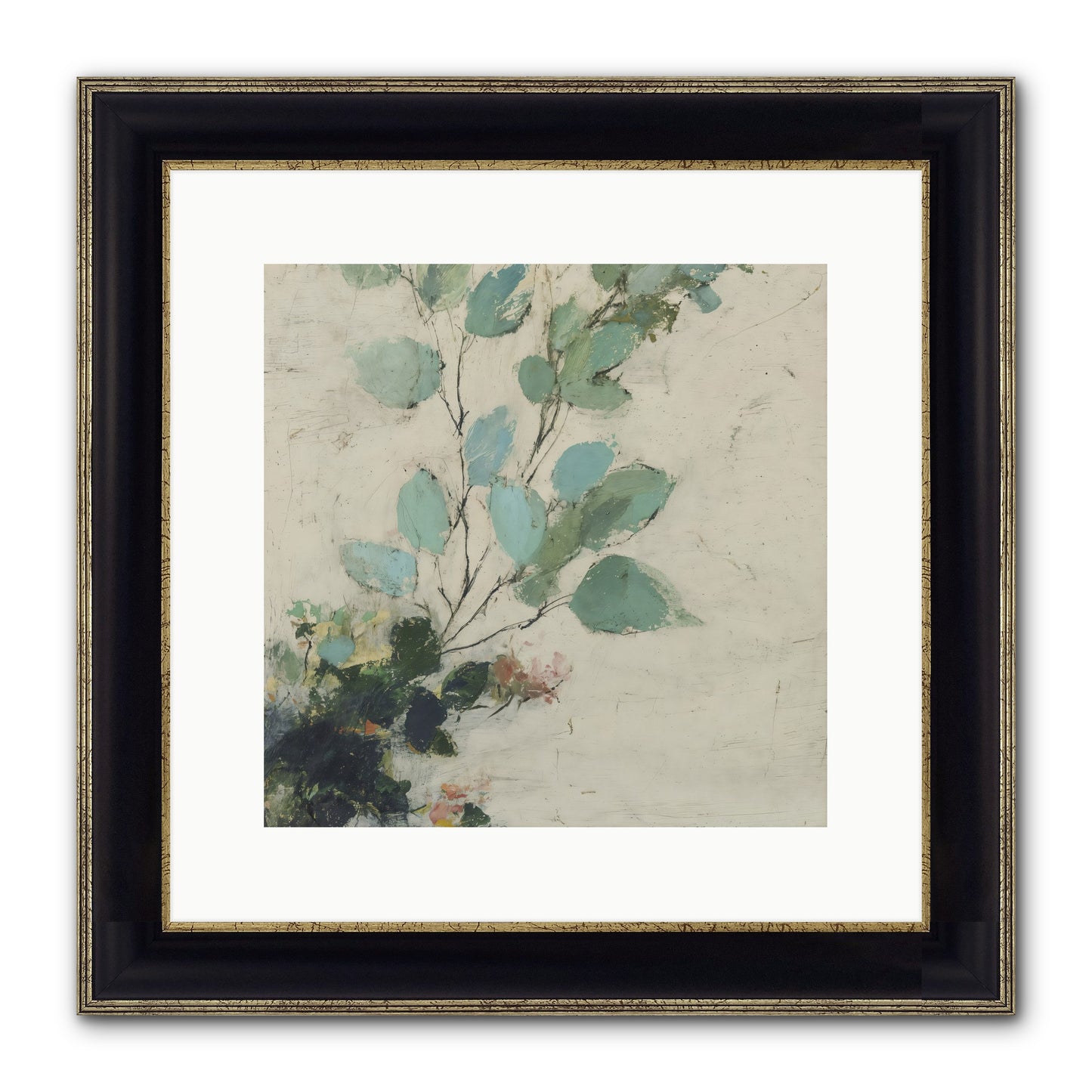 Sacred Beloved Framed Print - Black & Gold 12x12