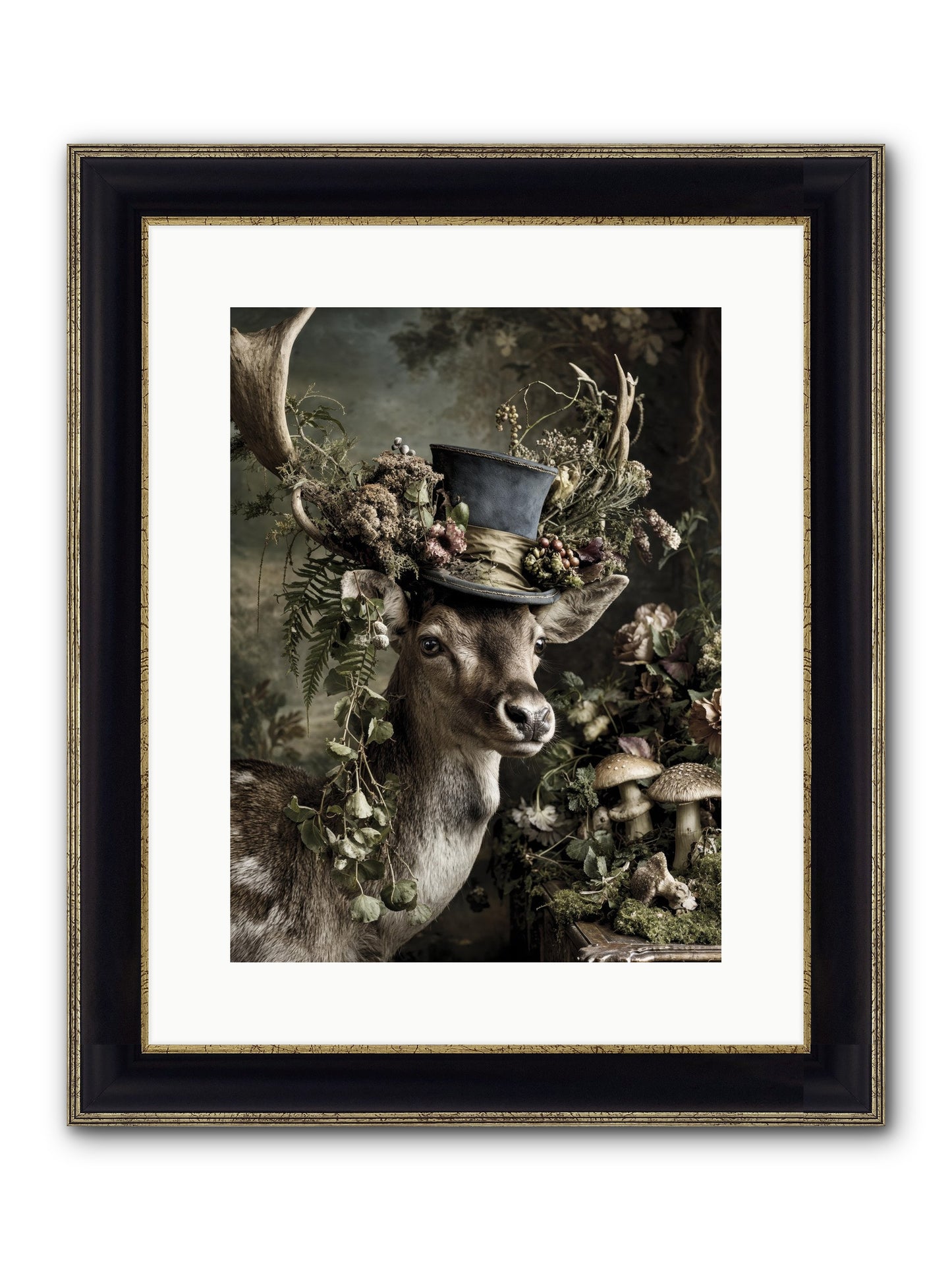 Sacred Grove Keeper Framed Print - Black & Gold 12x16