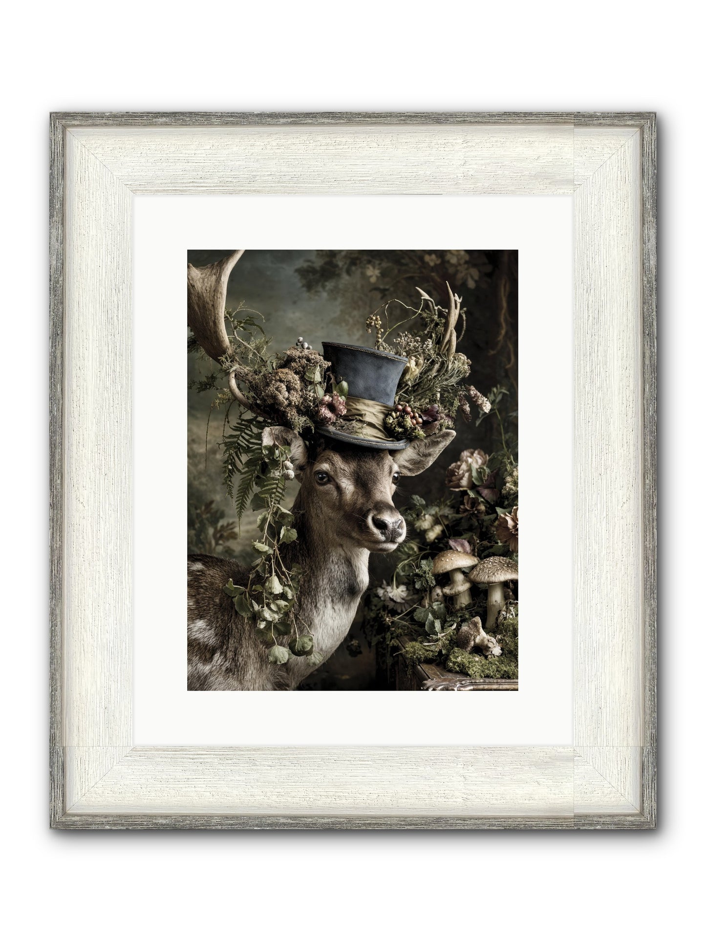 Sacred Grove Keeper Framed Print - Driftwood White 12x16