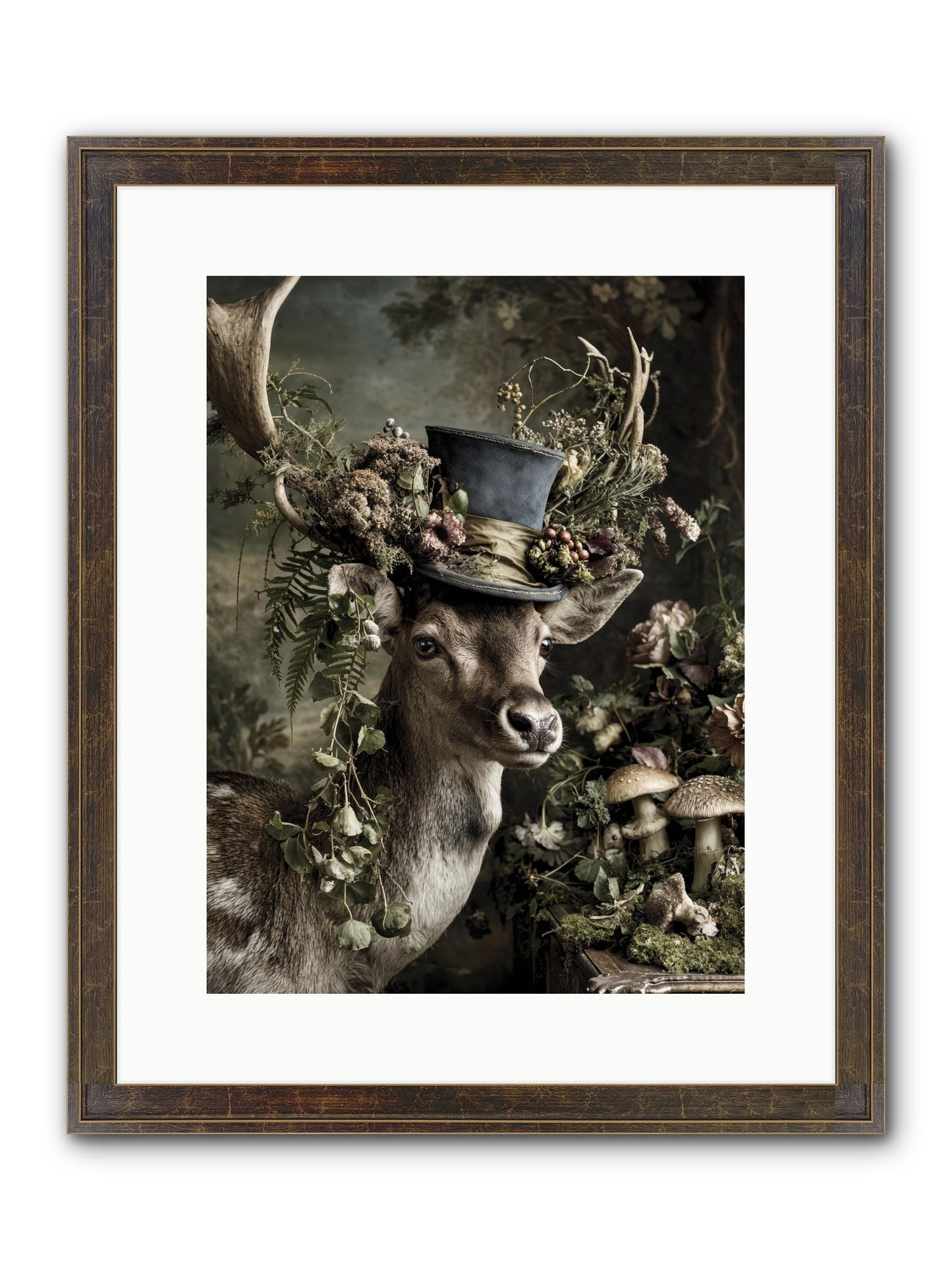 Sacred Grove Keeper Framed Print - Slimwoods Black/Gold 12x16