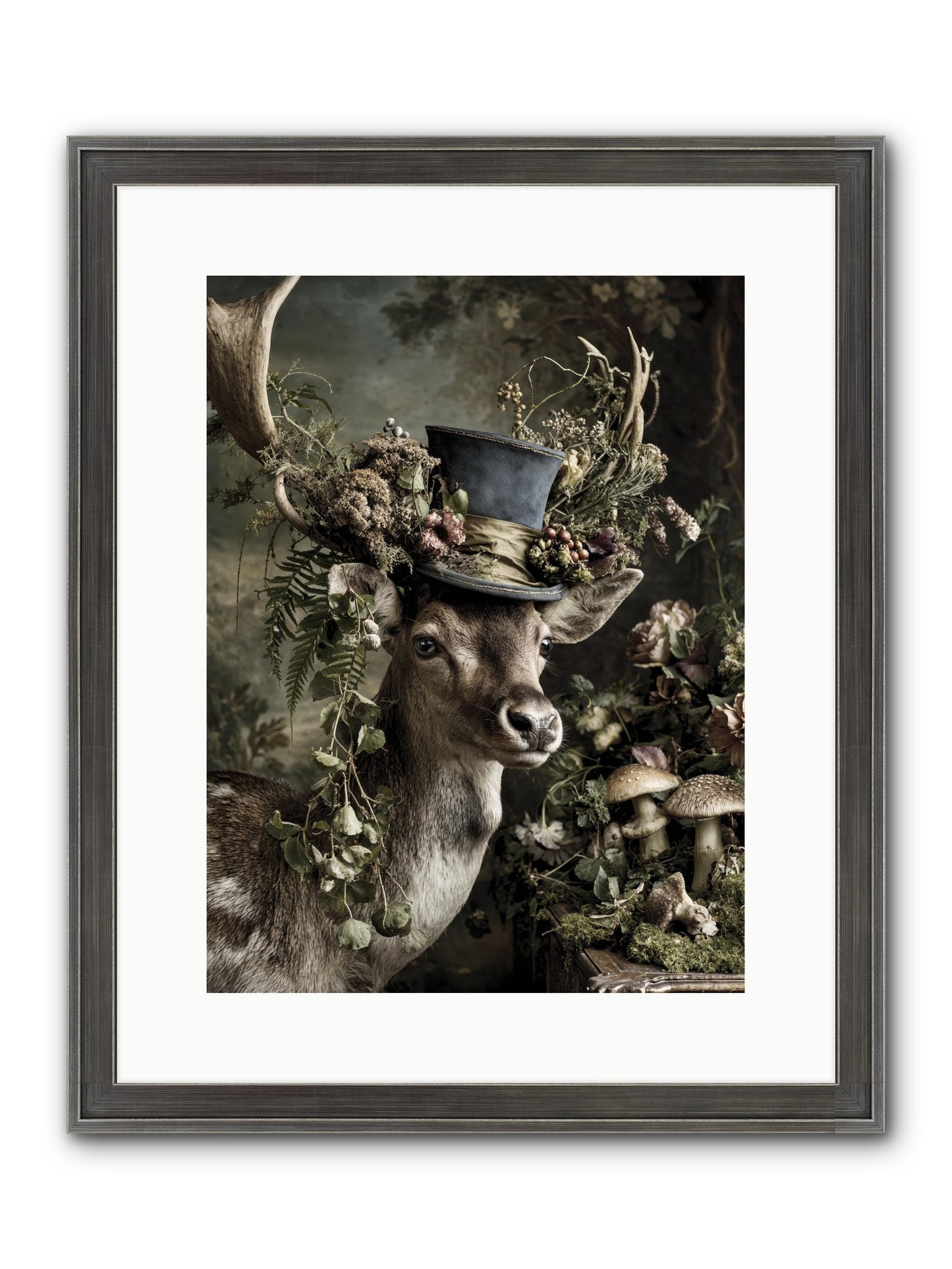 Sacred Grove Keeper Framed Print - Slimwoods Black/Silver 12x16