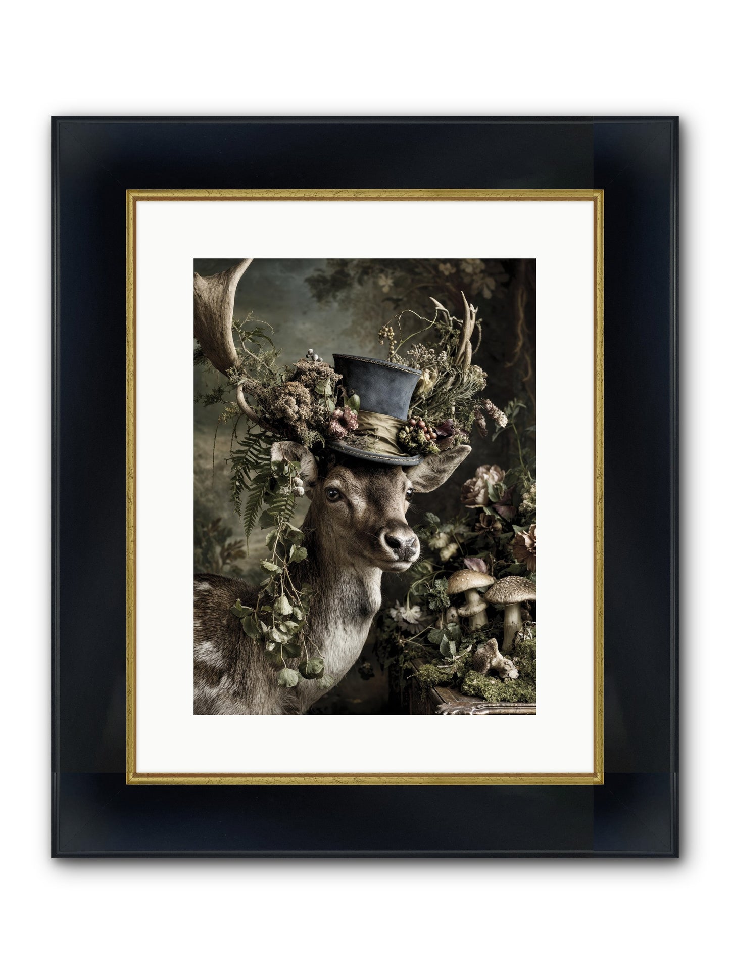 Sacred Grove Keeper Framed Print - Wide Black w/Gold 12x16