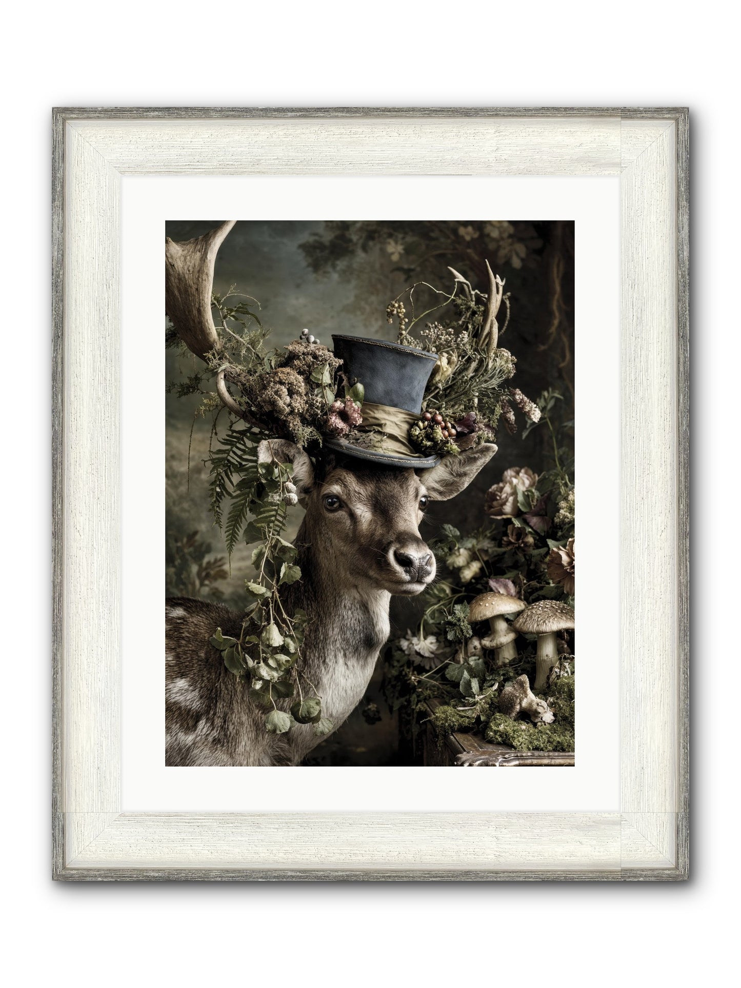 Sacred Grove Keeper Framed Print - Driftwood White 18x24