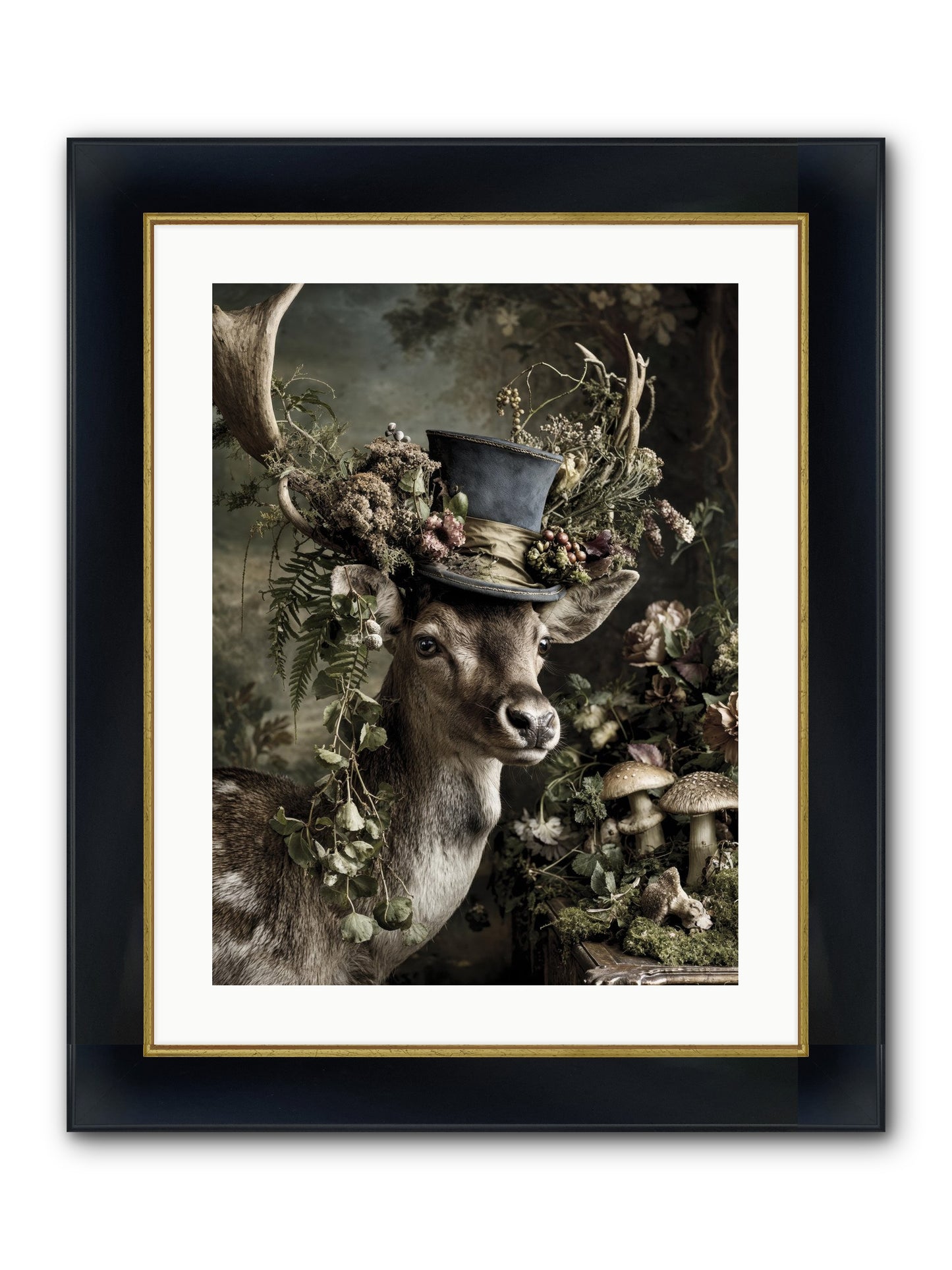 Sacred Grove Keeper Framed Print - Wide Black w/Gold 18x24