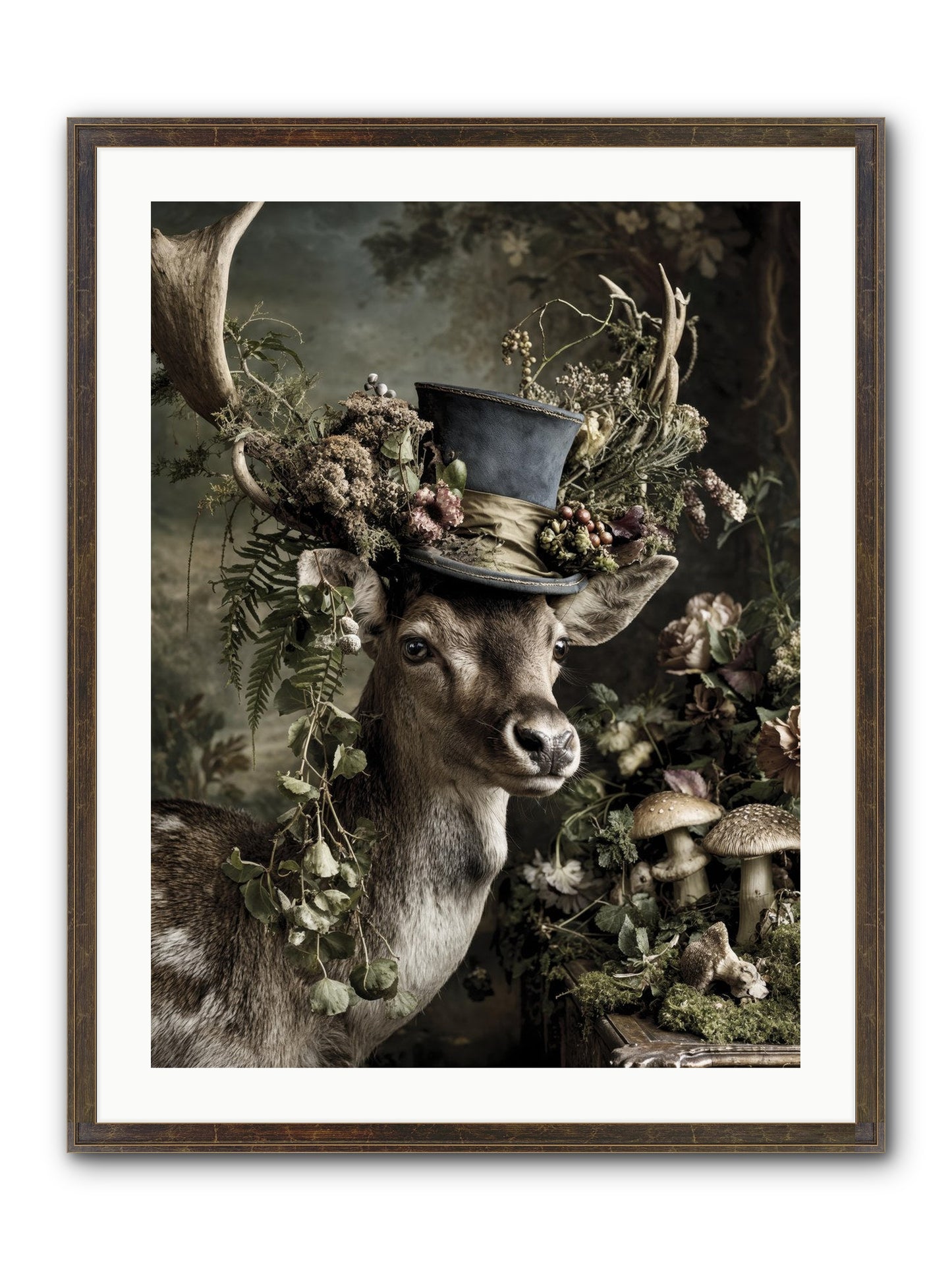 Sacred Grove Keeper Framed Print - Slimwoods Black/Gold 24x32