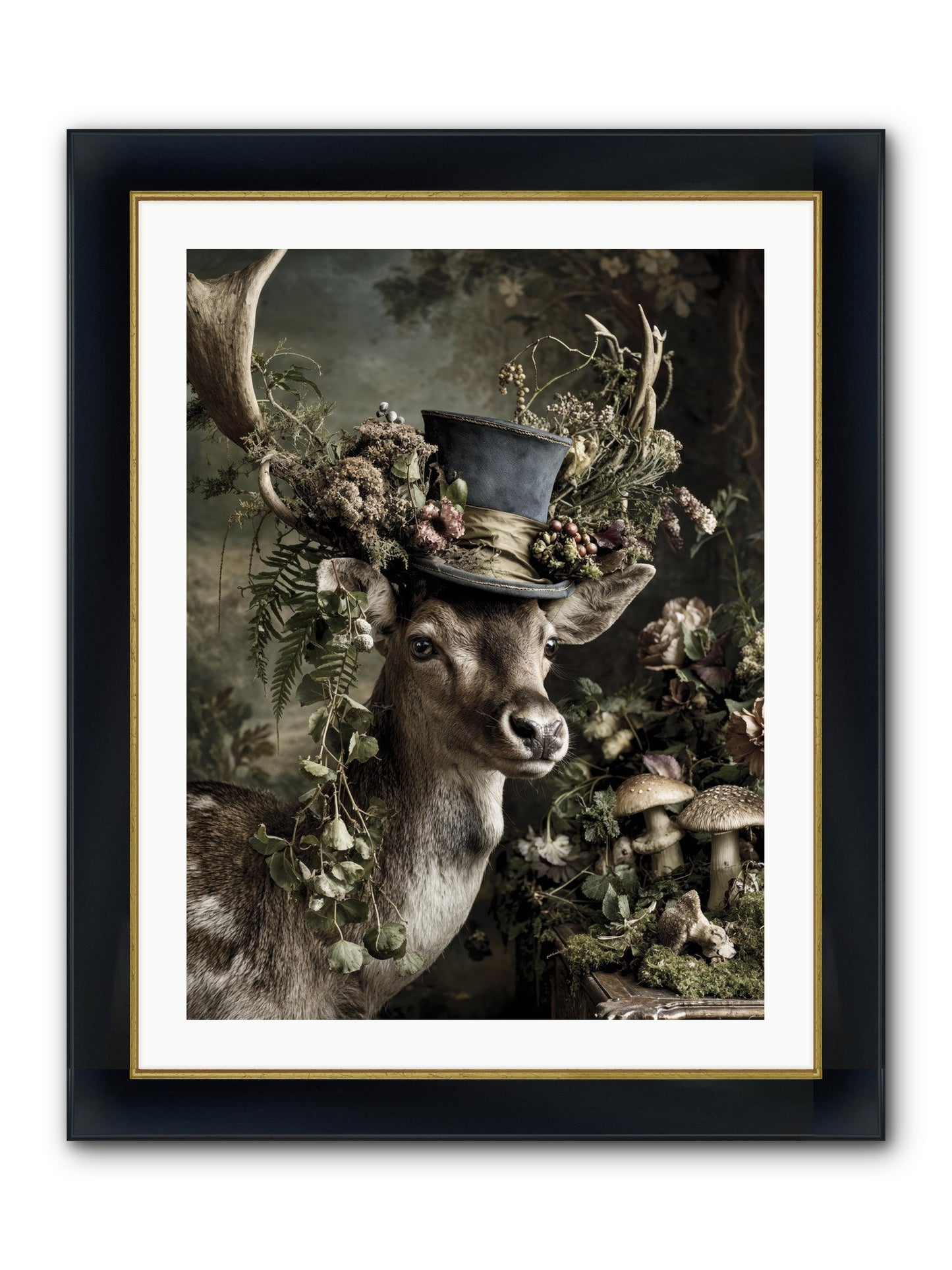 Sacred Grove Keeper Framed Print - Wide Black w/Gold 24x32