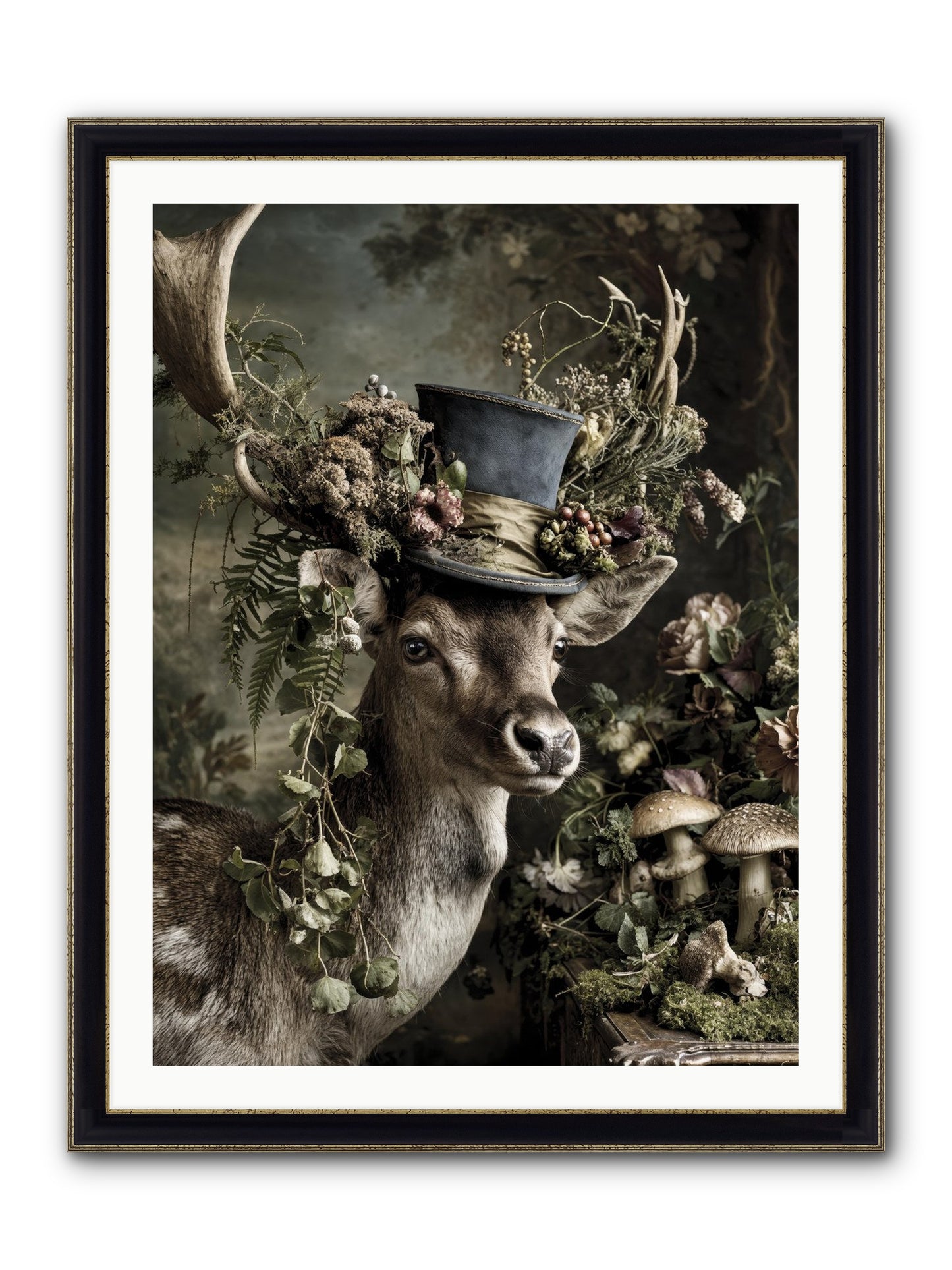 Sacred Grove Keeper Framed Print - Black & Gold 30x40