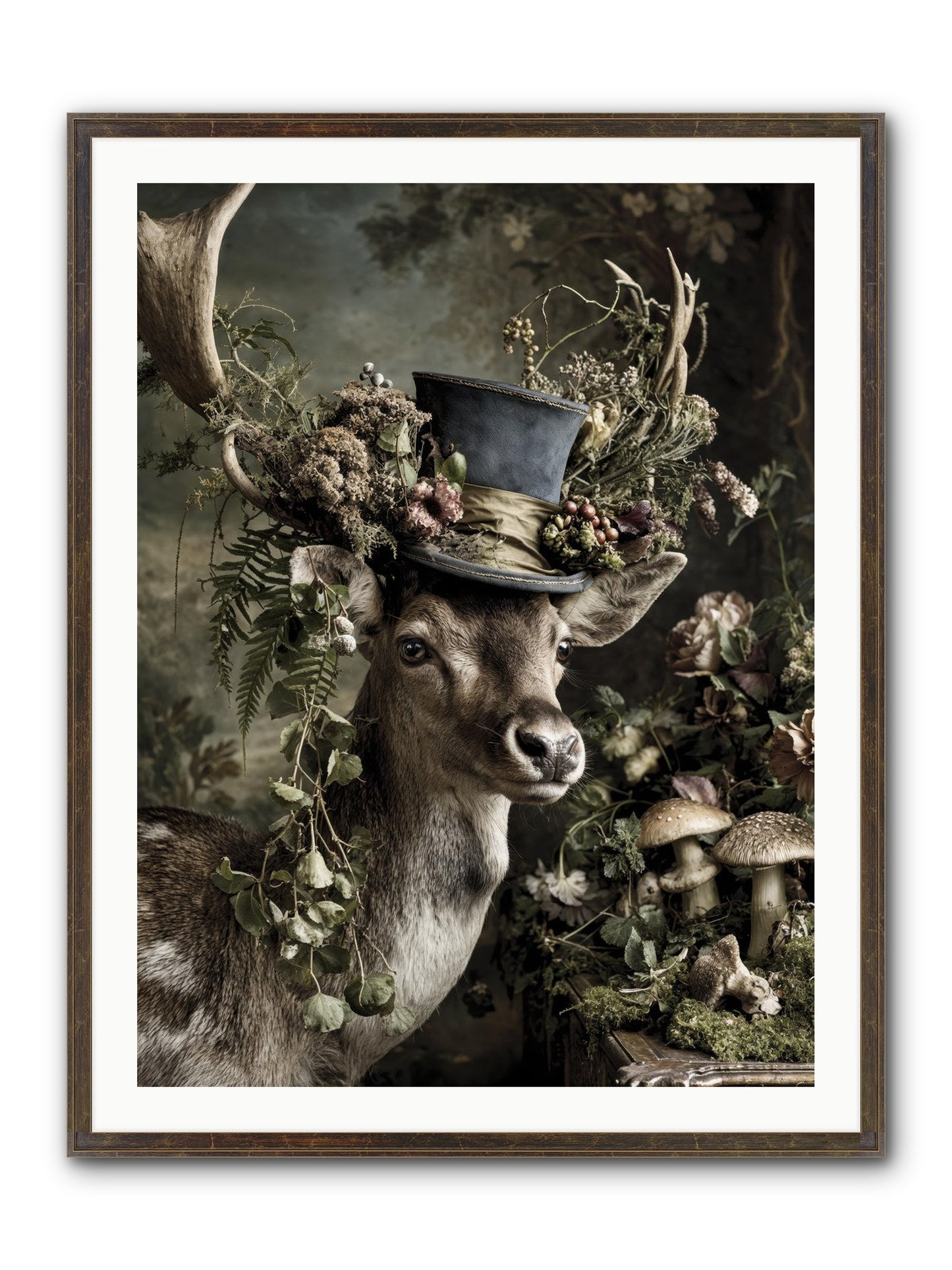 Sacred Grove Keeper Framed Print - Slimwoods Black/Gold 30x40