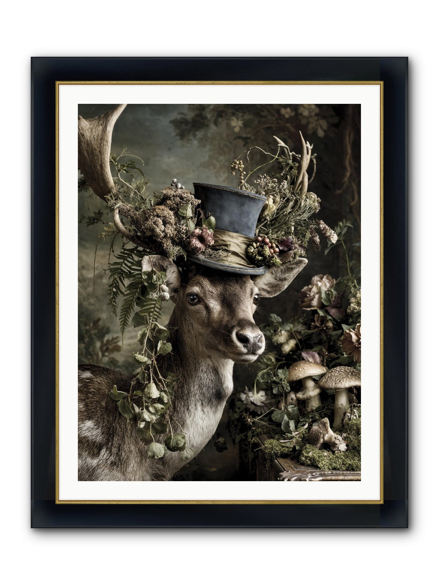 Sacred Grove Keeper Framed Print - Wide Black w/Gold 30x40