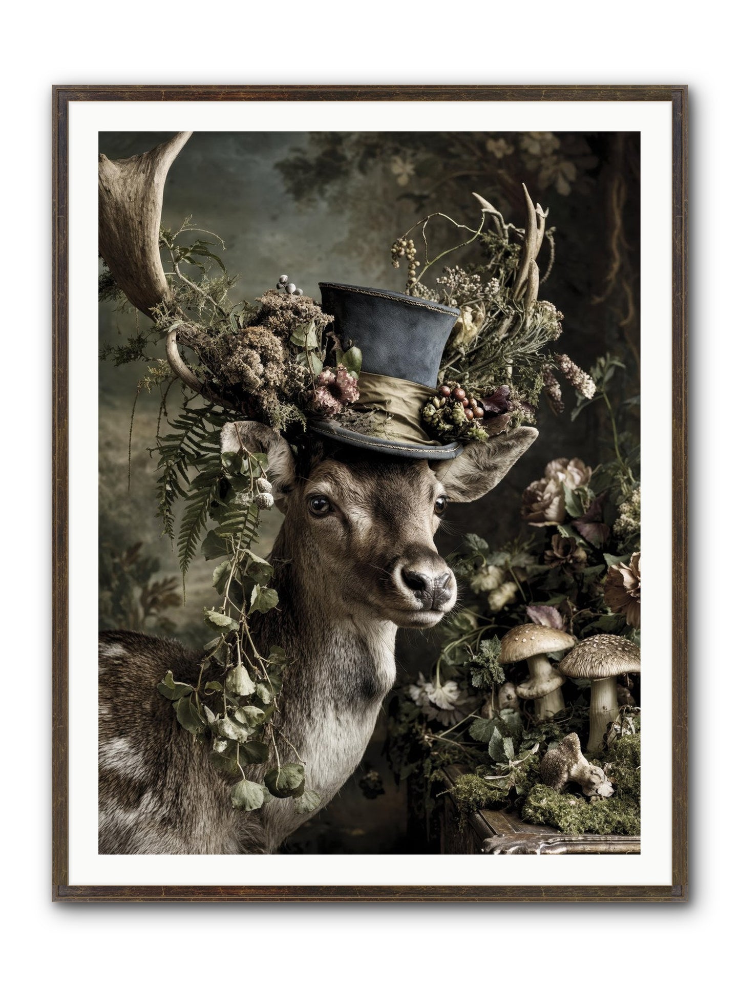 Sacred Grove Keeper Framed Print - Slimwoods Black/Gold 36x48