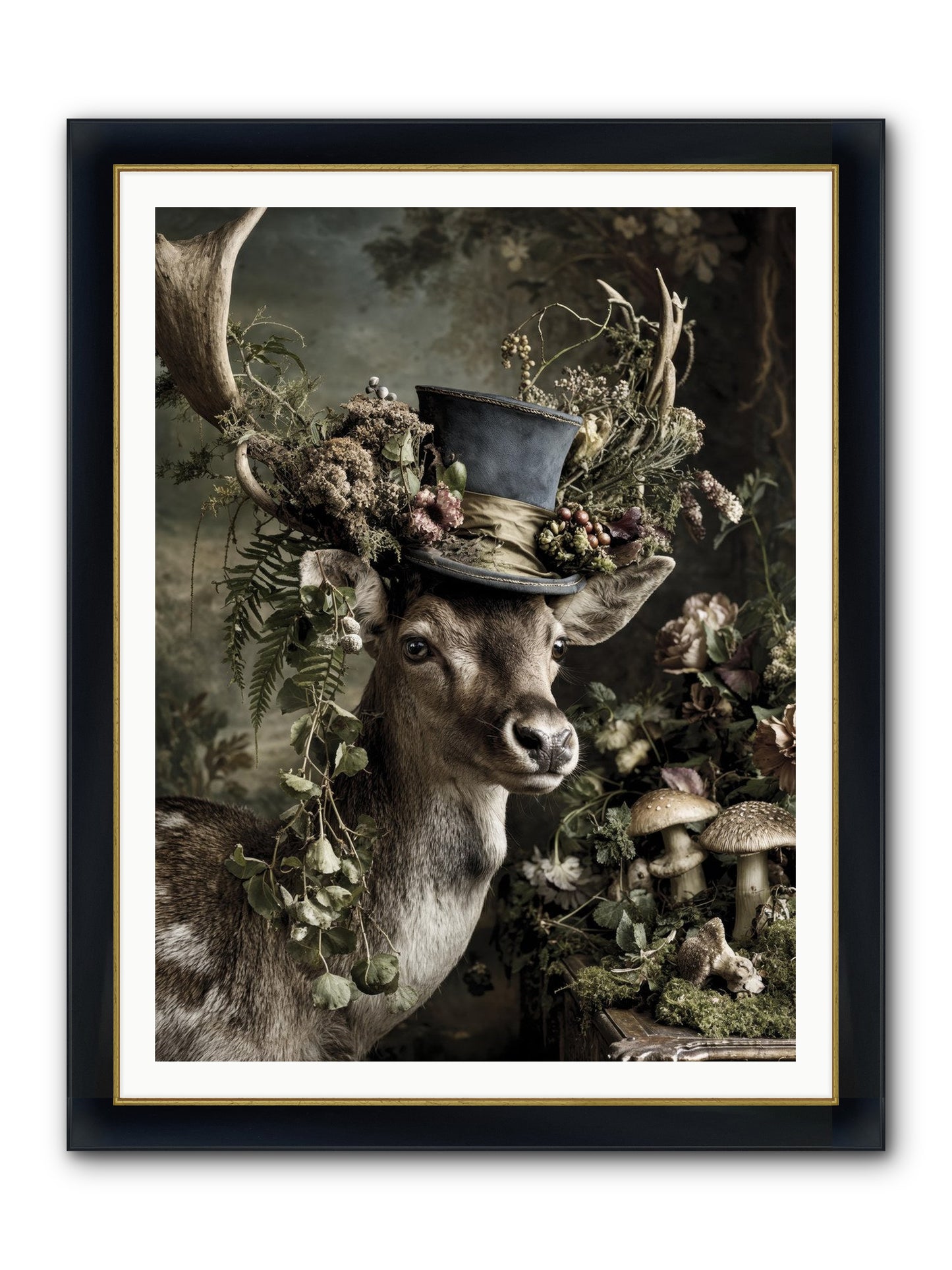 Sacred Grove Keeper Framed Print - Wide Black w/Gold 36x48