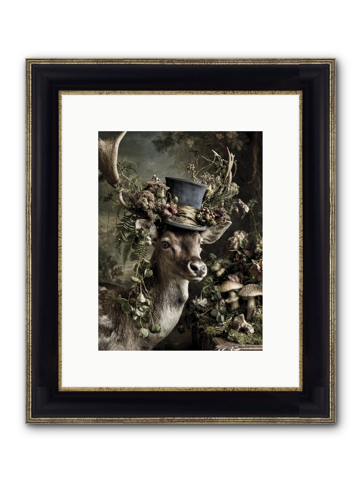 Sacred Grove Keeper Framed Print - Black & Gold 9x12