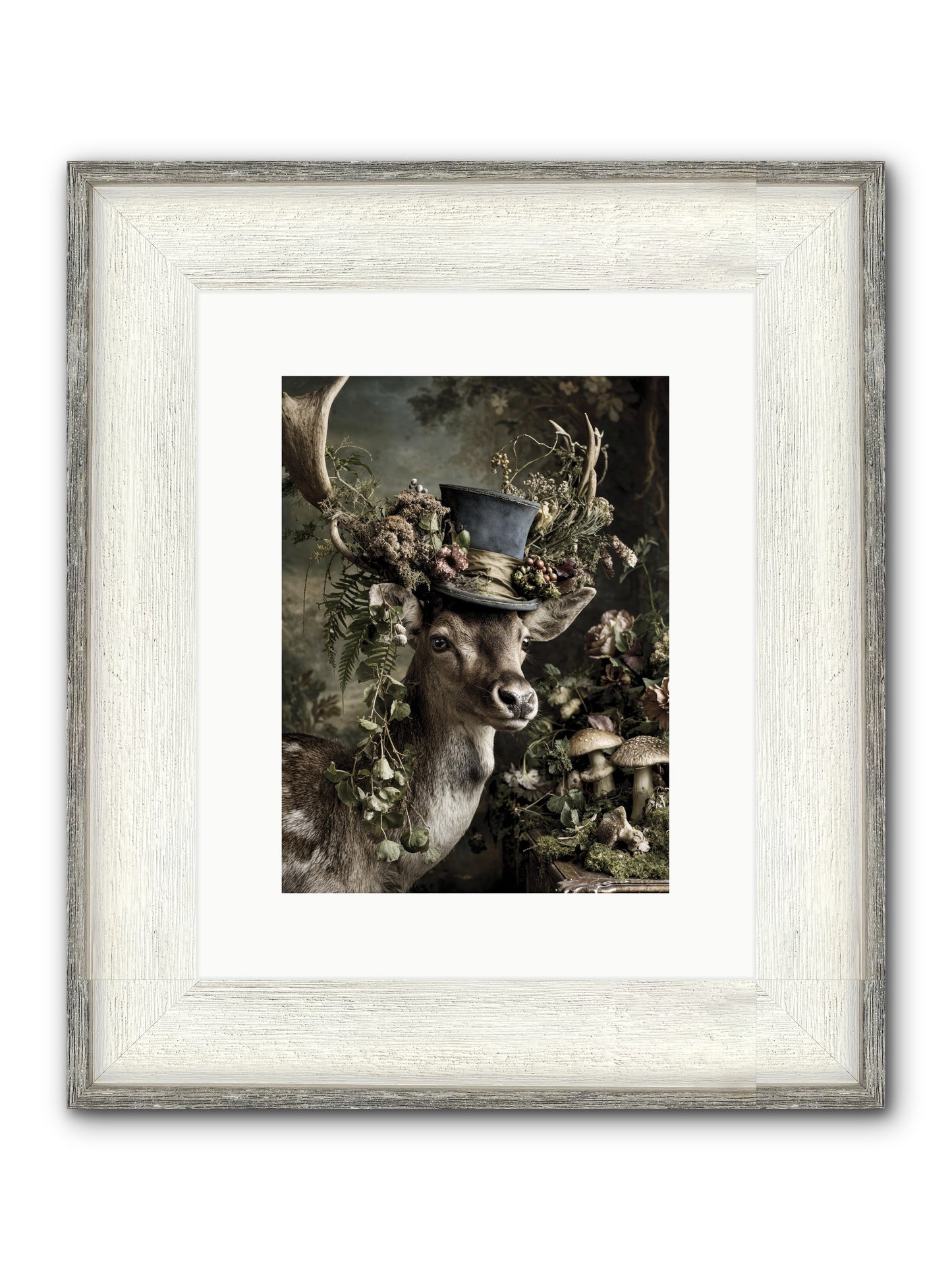 Sacred Grove Keeper Framed Print - Driftwood White 9x12
