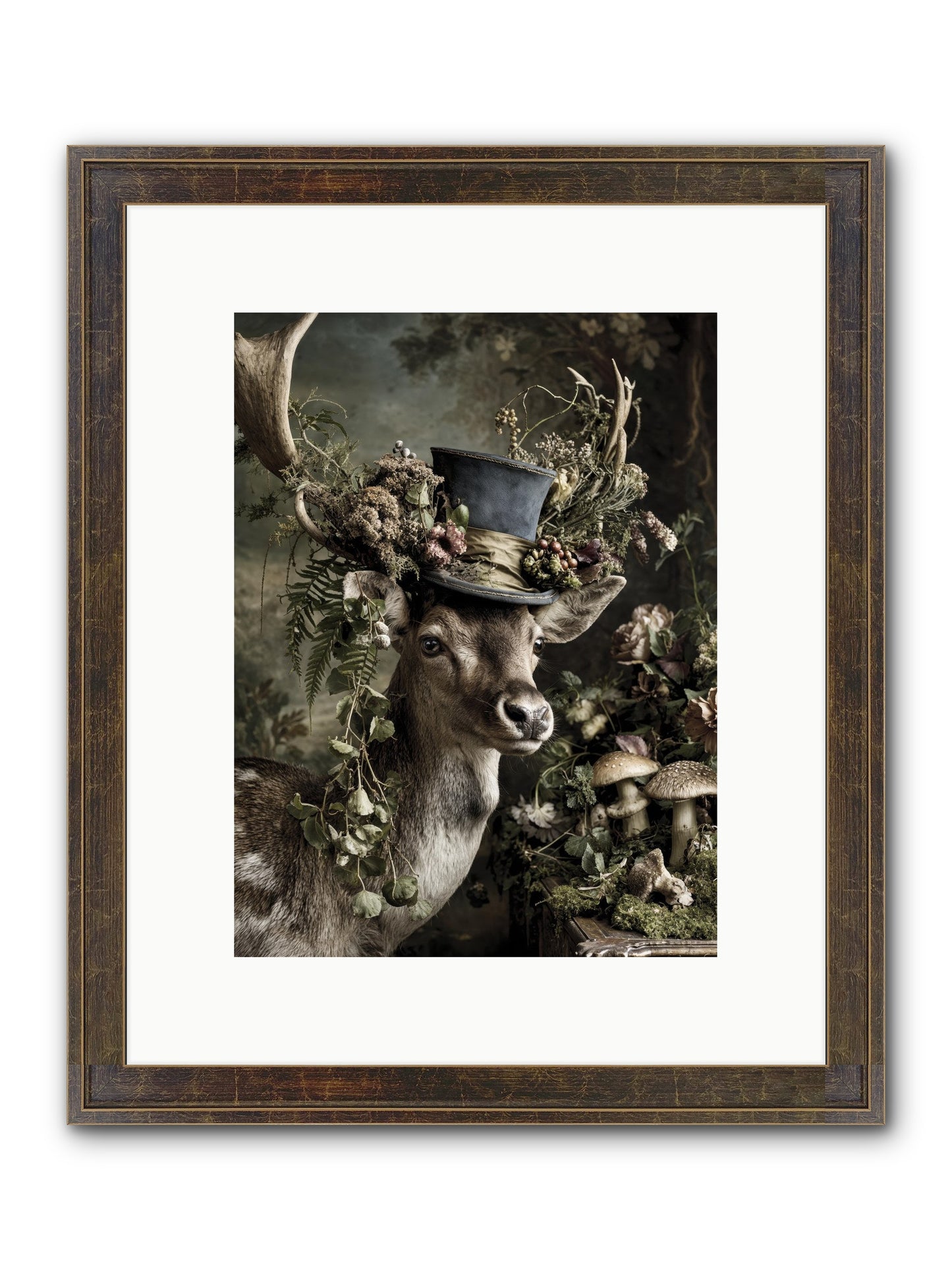 Sacred Grove Keeper Framed Print - Slimwoods Black/Gold 9x12