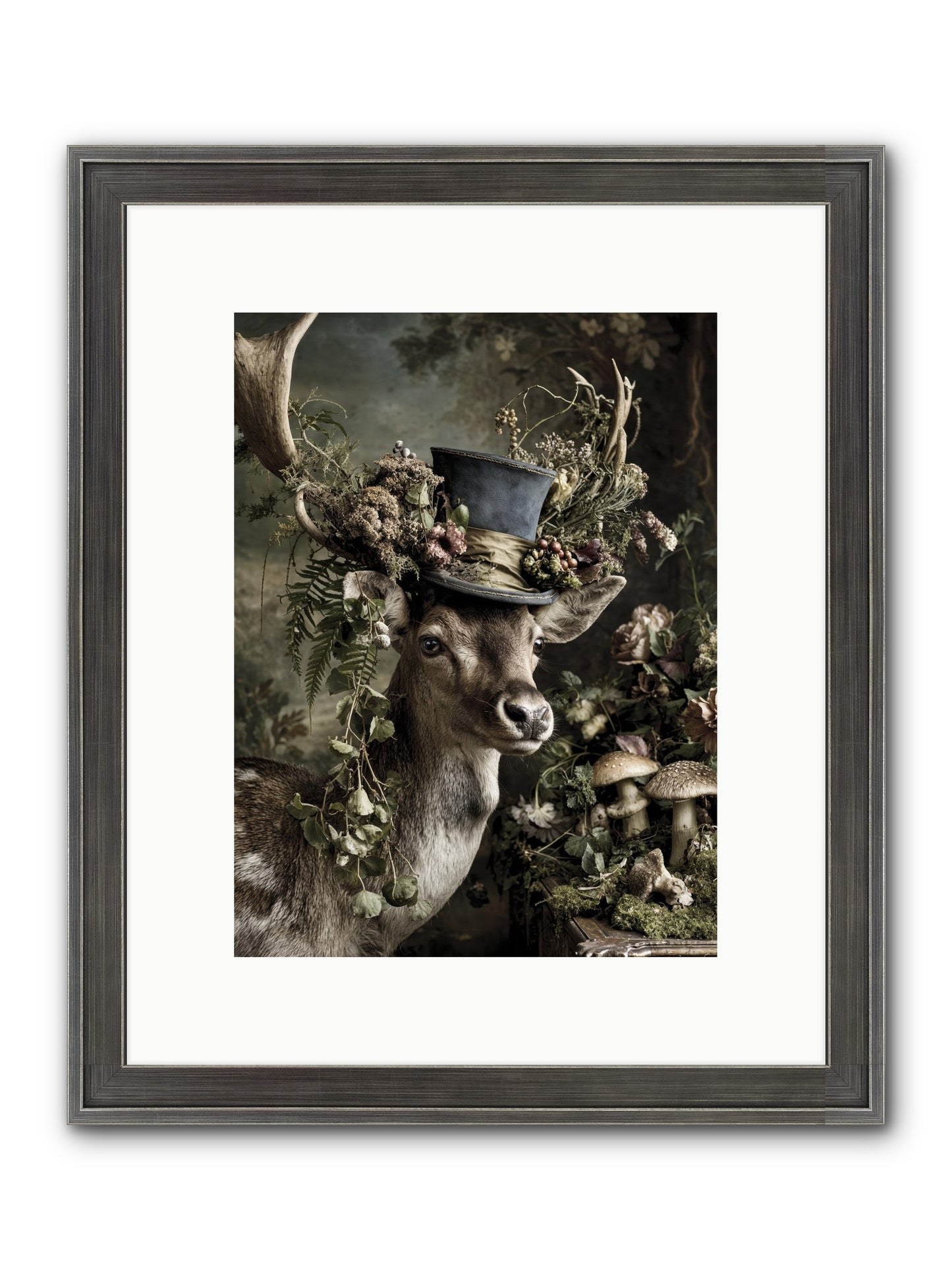 Sacred Grove Keeper Framed Print - Slimwoods Black/Silver 9x12