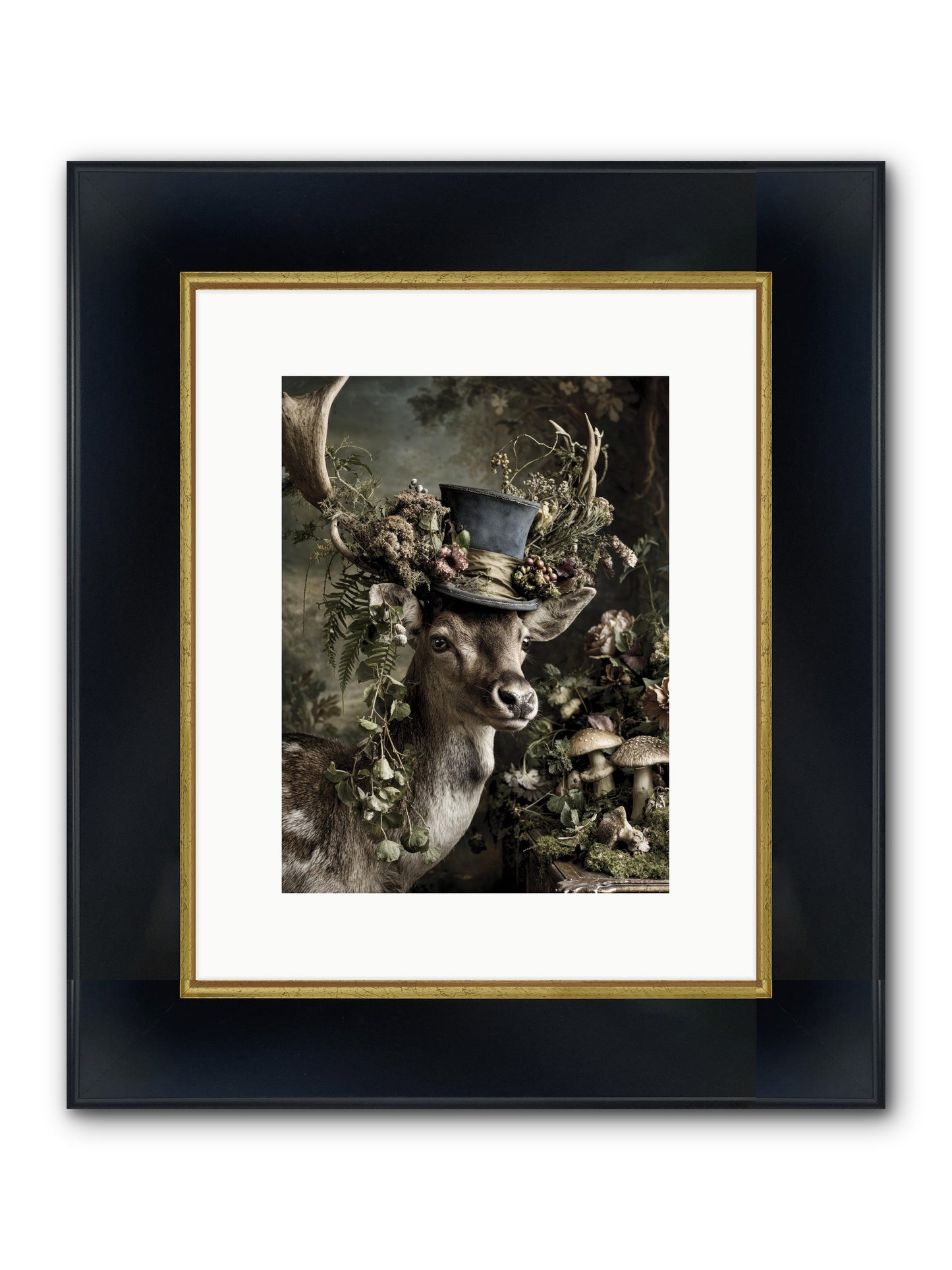 Sacred Grove Keeper Framed Print - Wide Black w/Gold 9x12