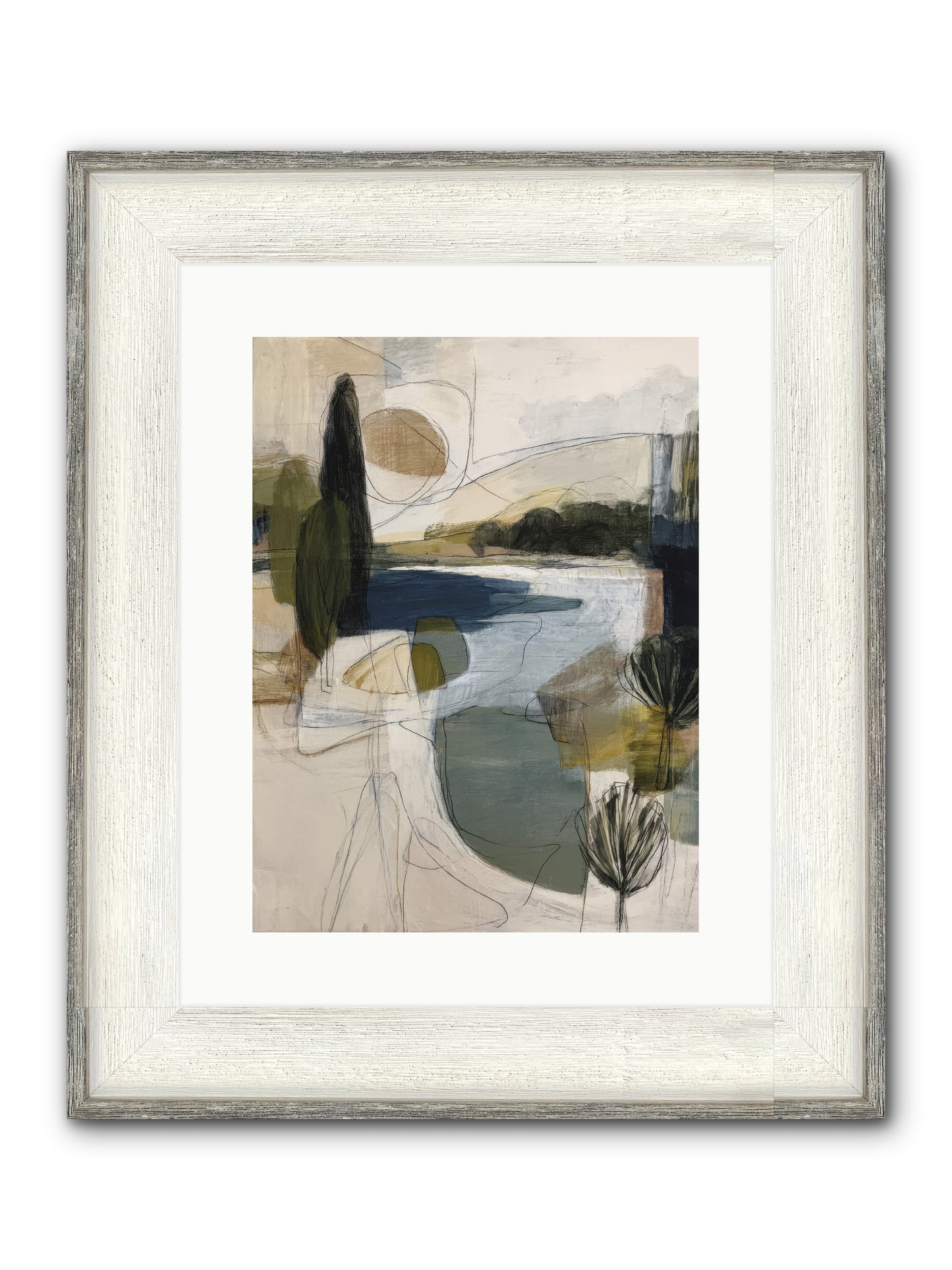 Sacred Pause Framed Print - Driftwood White 12x16