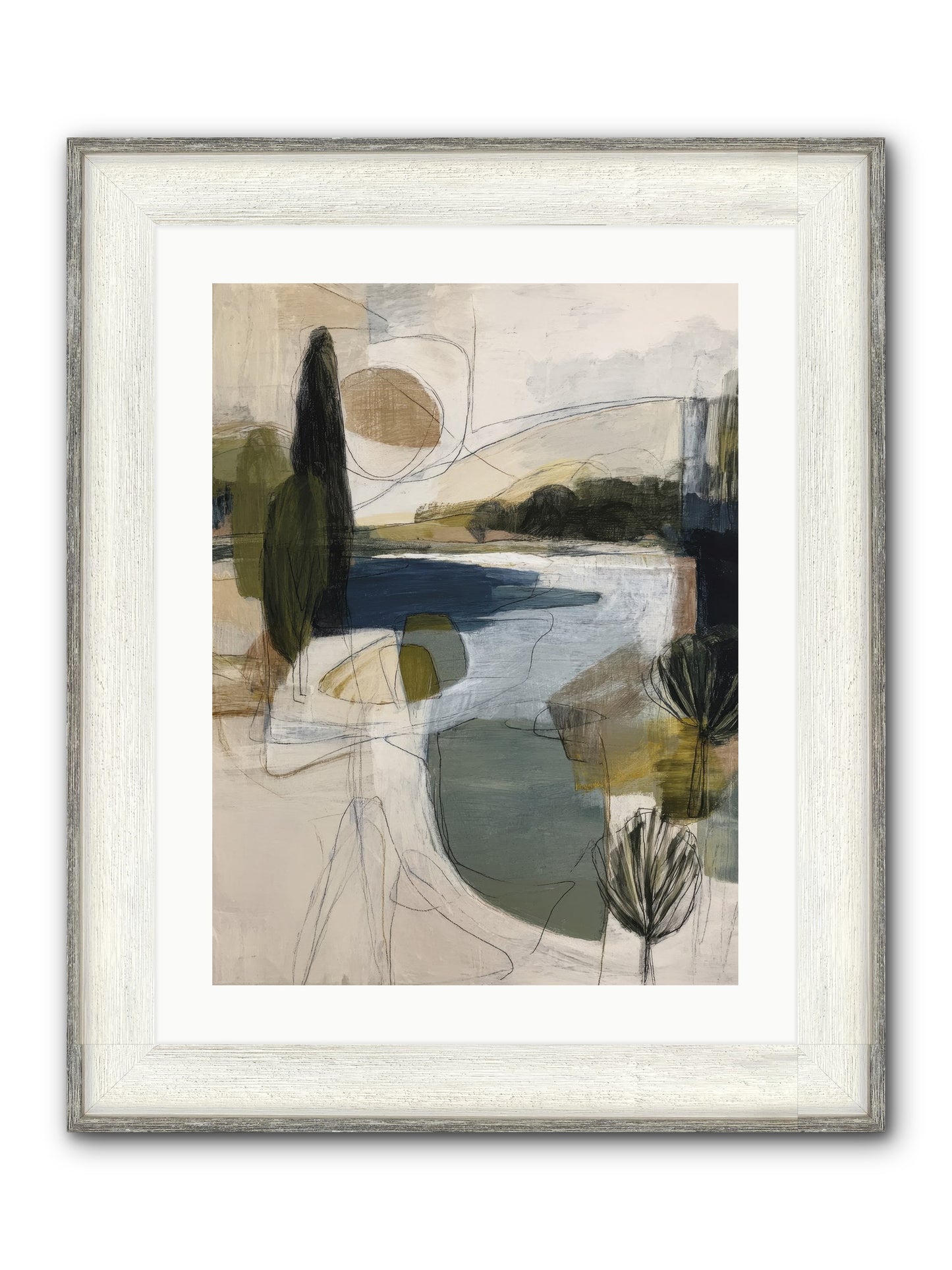 Sacred Pause Framed Print - Driftwood White 18x24