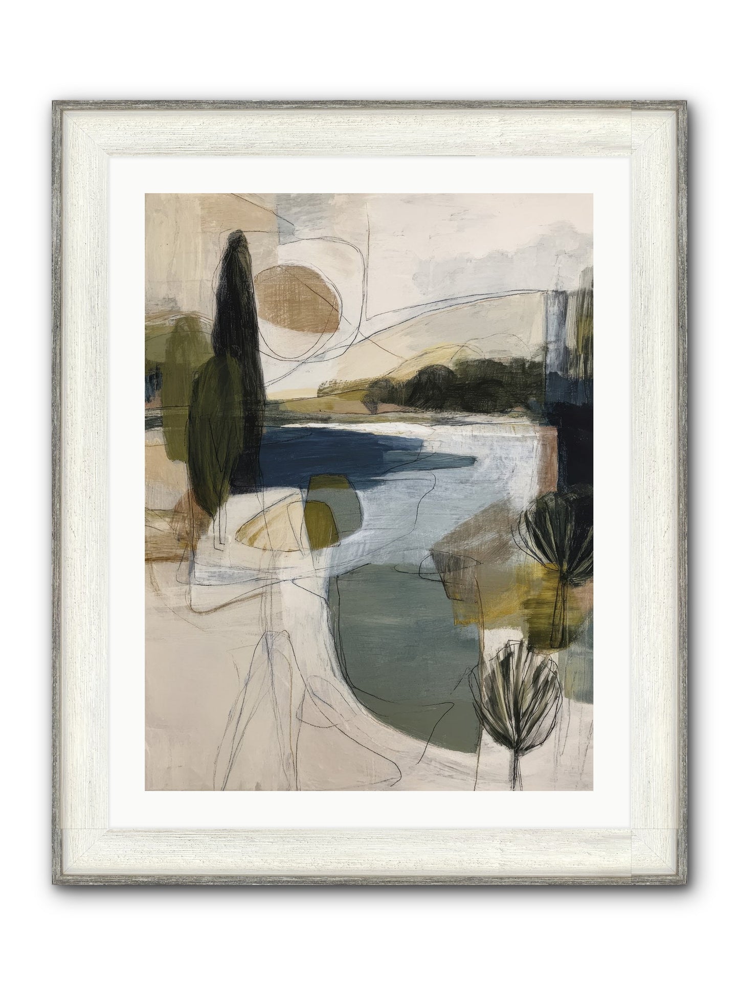 Sacred Pause Framed Print - Driftwood White 24x32