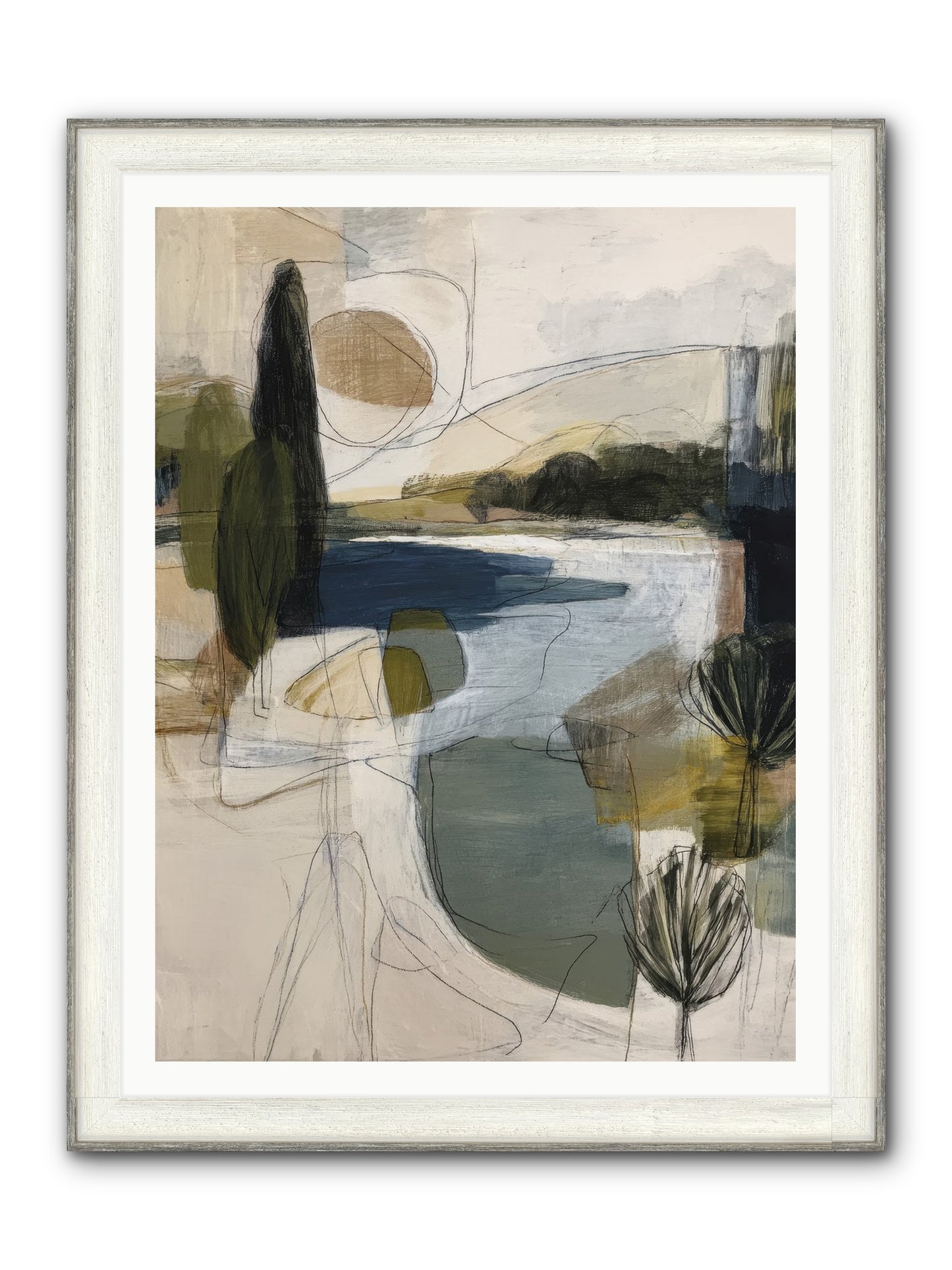 Sacred Pause Framed Print - Driftwood White 36x48