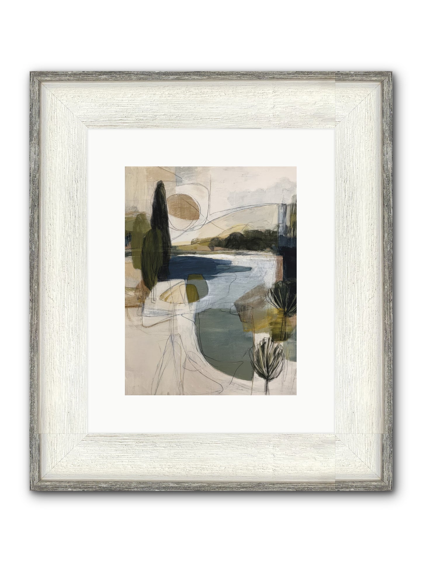 Sacred Pause Framed Print - Driftwood White 9x12