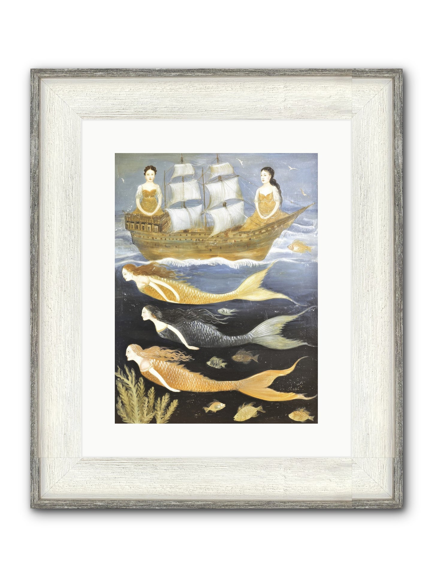 Sacred Sirens Framed Print - Driftwood White 12x16