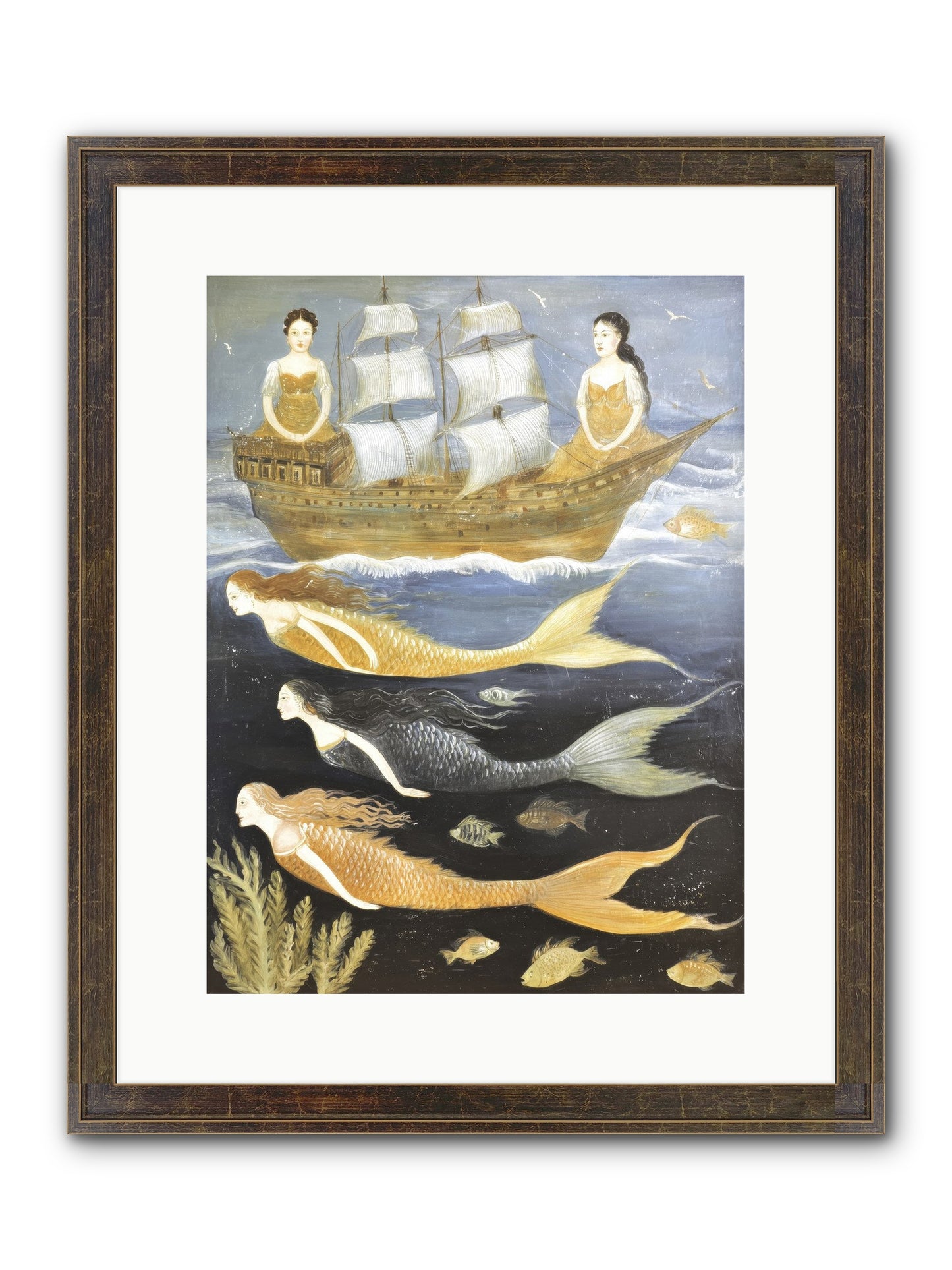 Sacred Sirens Framed Print - Slimwoods Black/Gold 12x16