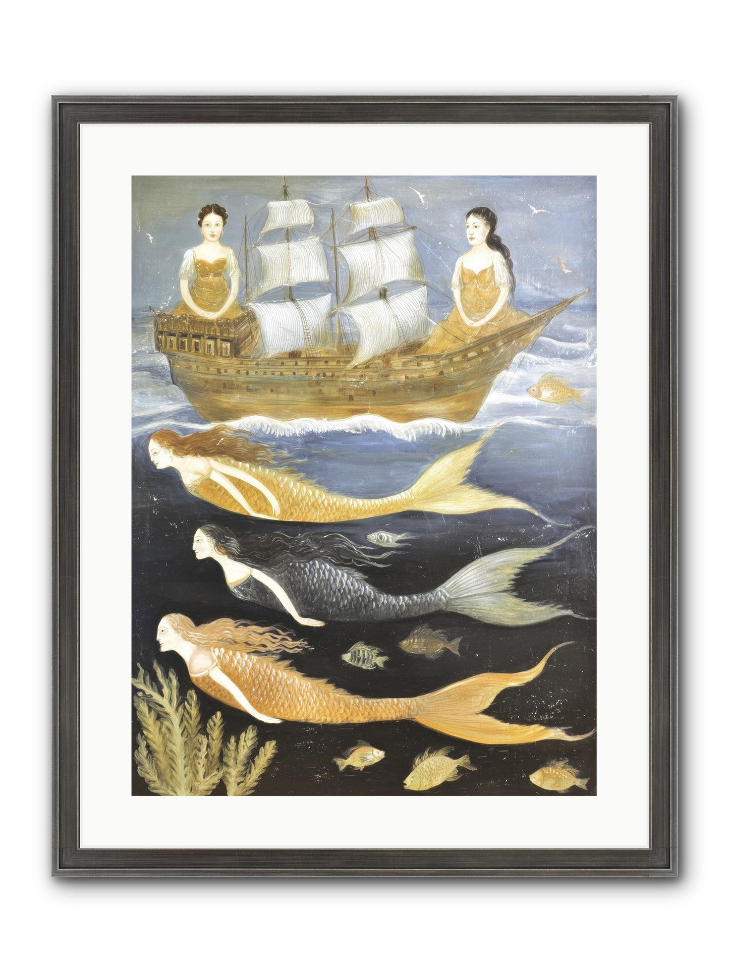 Sacred Sirens Framed Print - Slimwoods Black/Silver 18x24