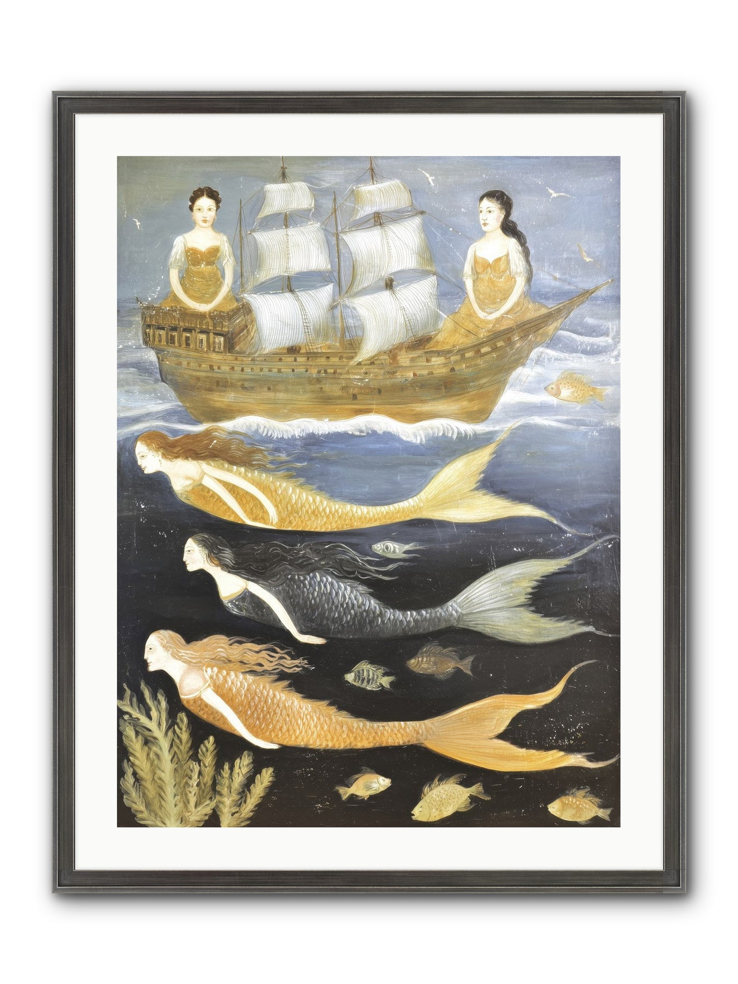 Sacred Sirens Framed Print - Slimwoods Black/Silver 24x32