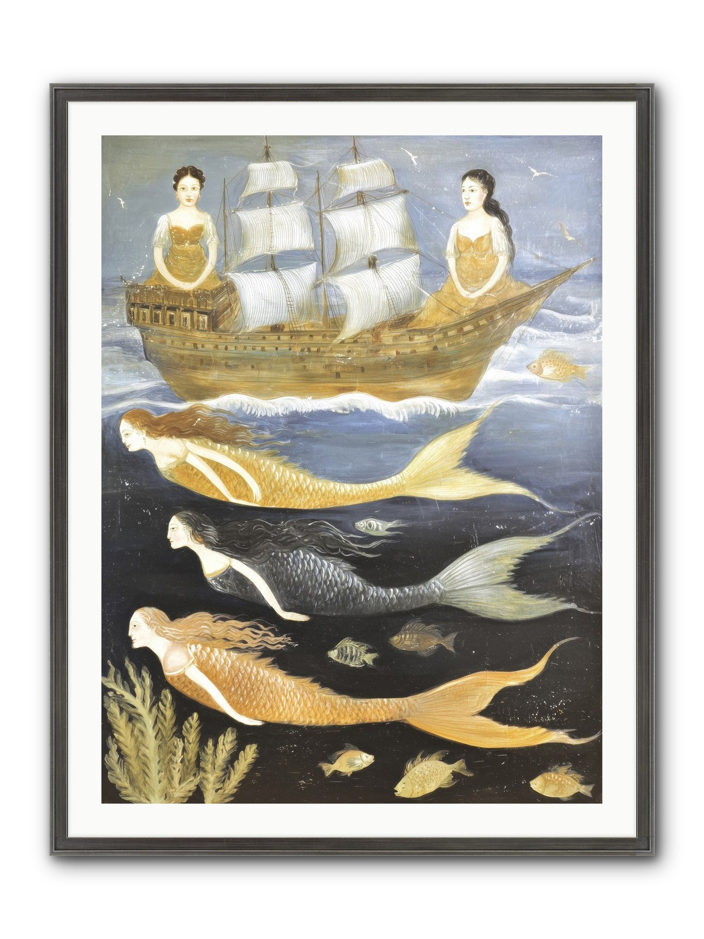 Sacred Sirens Framed Print - Slimwoods Black/Silver 30x40