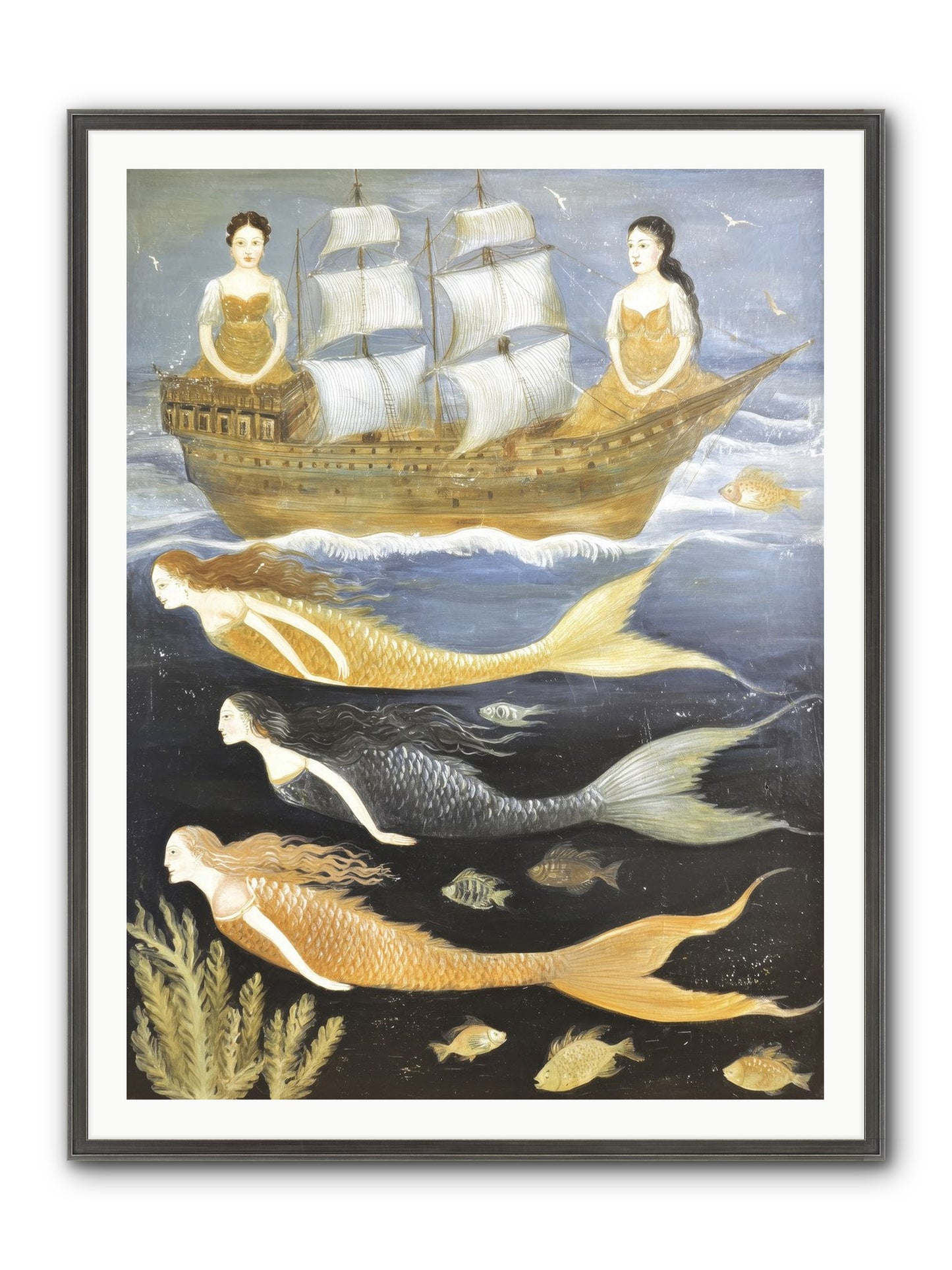 Sacred Sirens Framed Print - Slimwoods Black/Silver 36x48