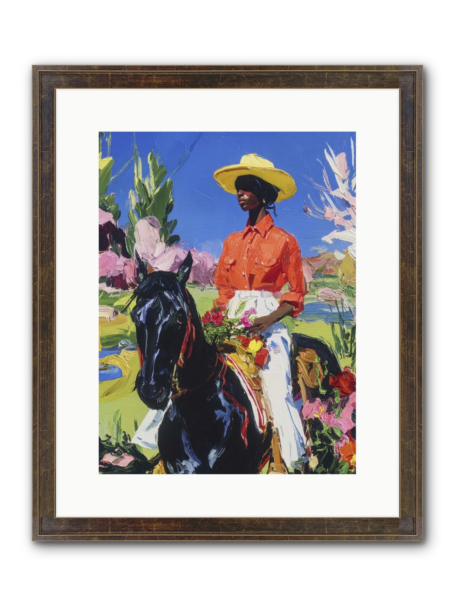 Sacred & Slow Morning Framed Print - Slimwoods Black/Gold 12x16