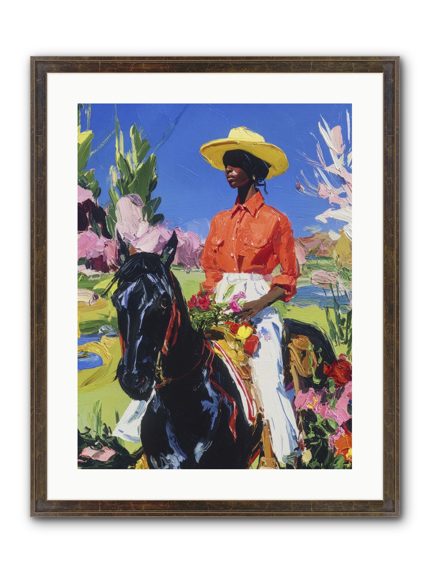 Sacred & Slow Morning Framed Print - Slimwoods Black/Gold 18x24